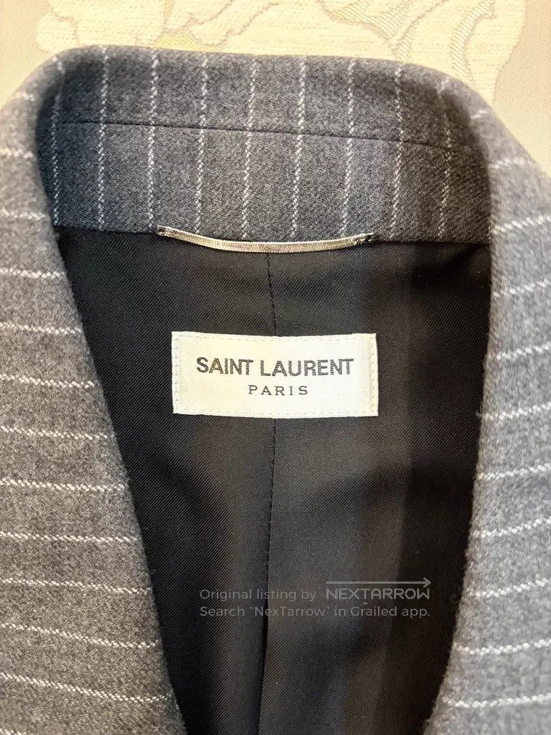 Saint Laurent Paris Saint Laurent Paris Wide Shoulder Wool Double-Breasted Sui Size US M / EU 48-50 / 2 - 3 Thumbnail