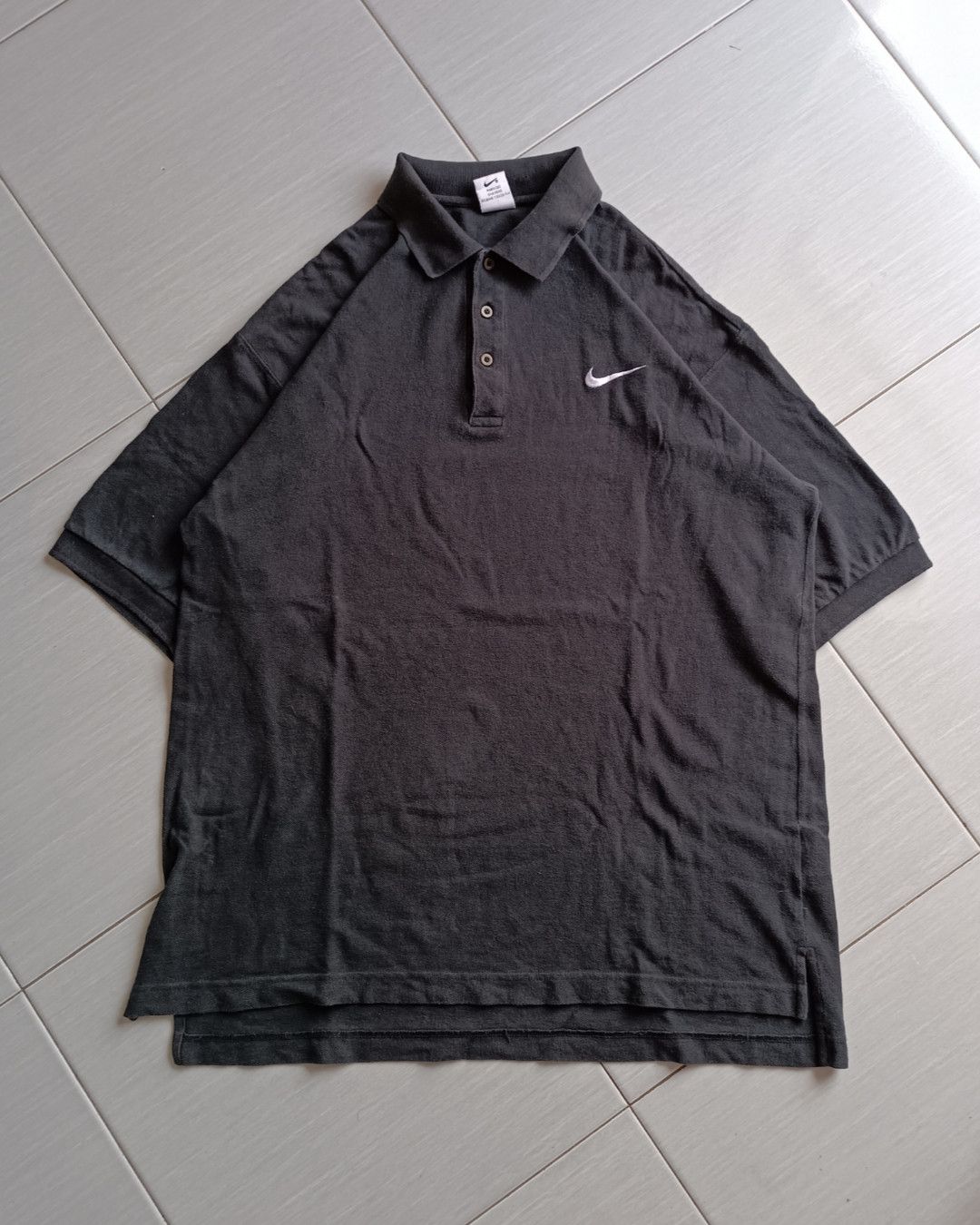 Nike × Vintage Nike Small Swossh 90s Vintage Polo T-Shirt Size US XL / EU 56 / 4 - 1 Thumbnail