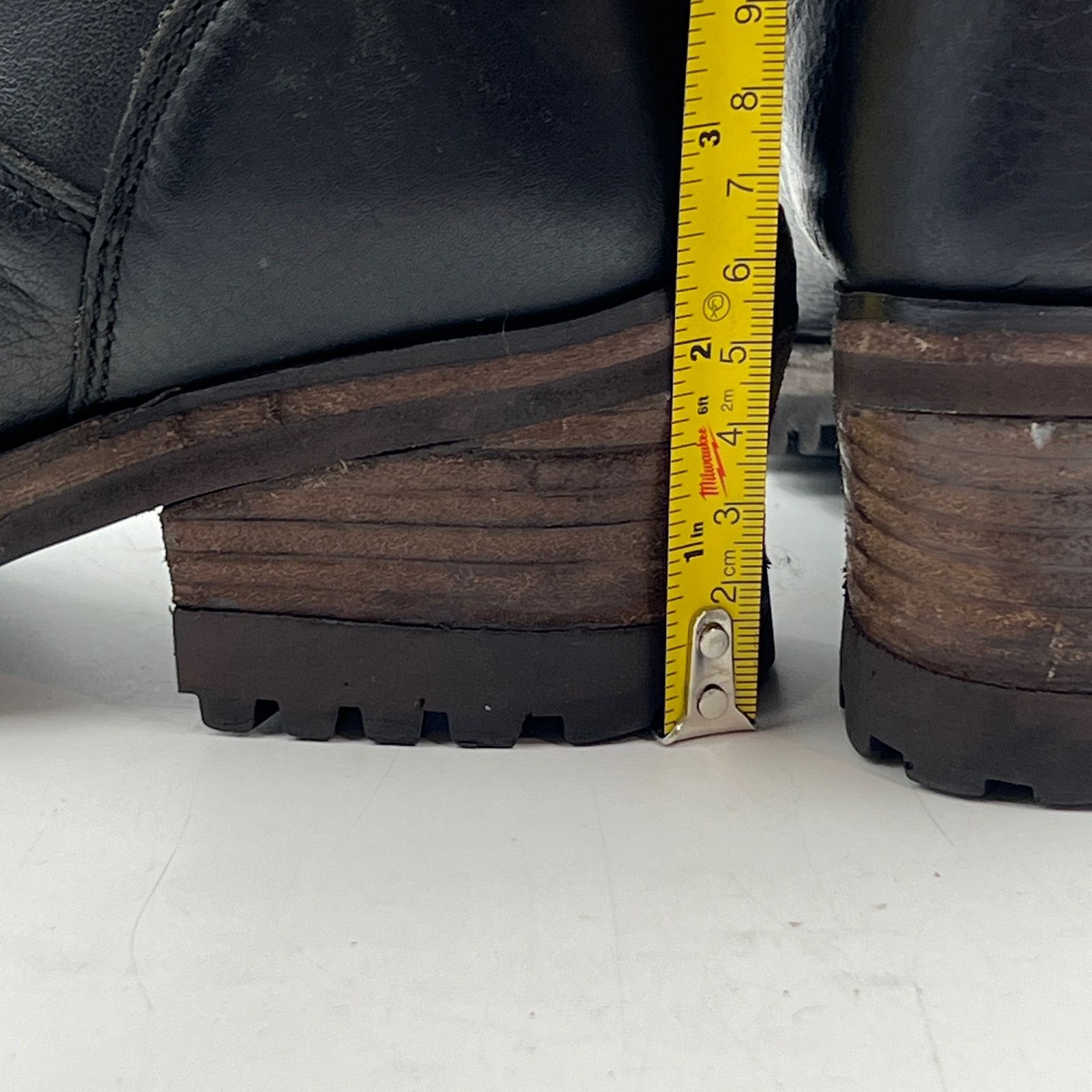 ASH ASH Black Leather Lug Sole Boots Lace Up Moto Ankle Booties Size US 6 / IT 36 - 6 Thumbnail