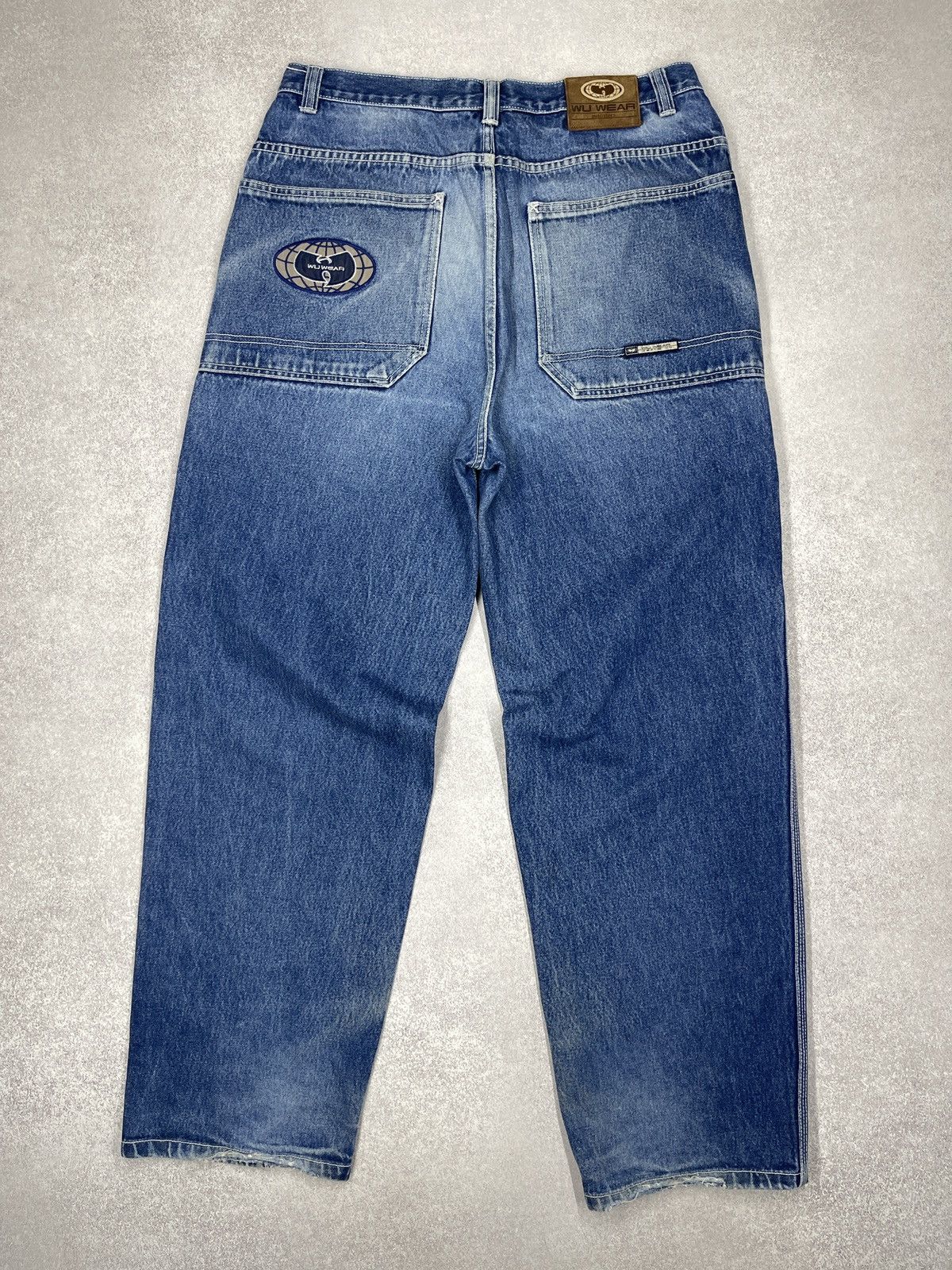 Wu-Tang Clan Vintage Wu Tang Clan Wu Wear Baggy Denim Jeans Blue Big Logo Size US 34 / EU 50 - 2 Thumbnail