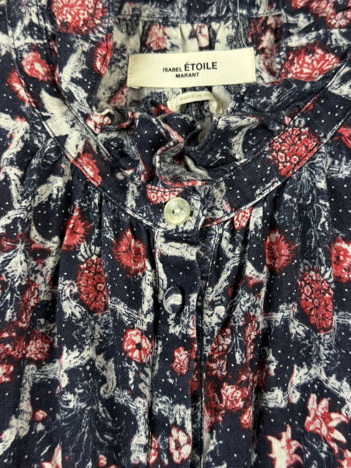 Isabel Marant Etoile Isabel Marant Etoile Blouse Tedy Linen Ruffle Button Up Size M / US 6-8 / IT 42-44 - 3 Thumbnail