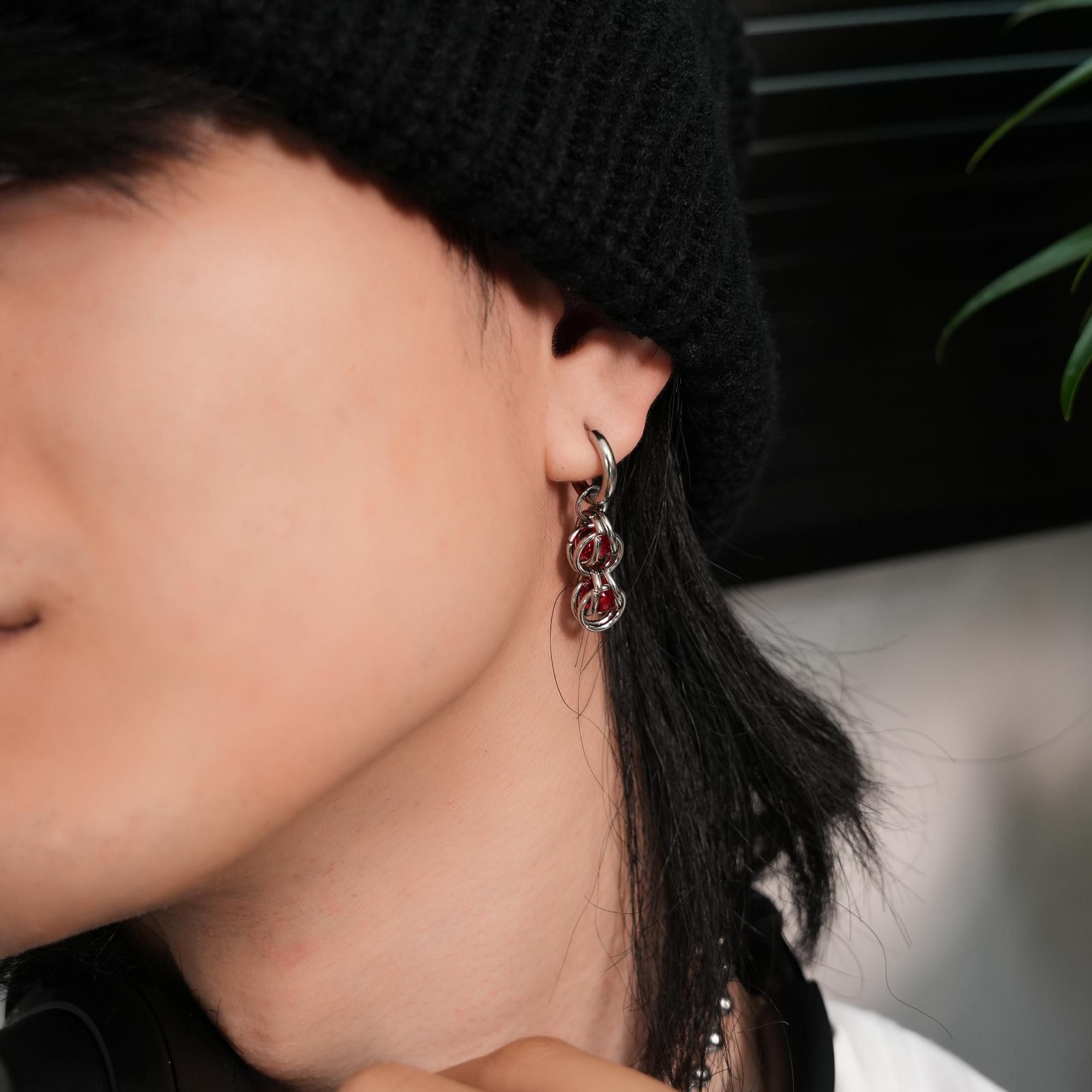 Jewelry New Design Earrings One Pairs Chrome Jewelry Size ONE SIZE - 2 Thumbnail