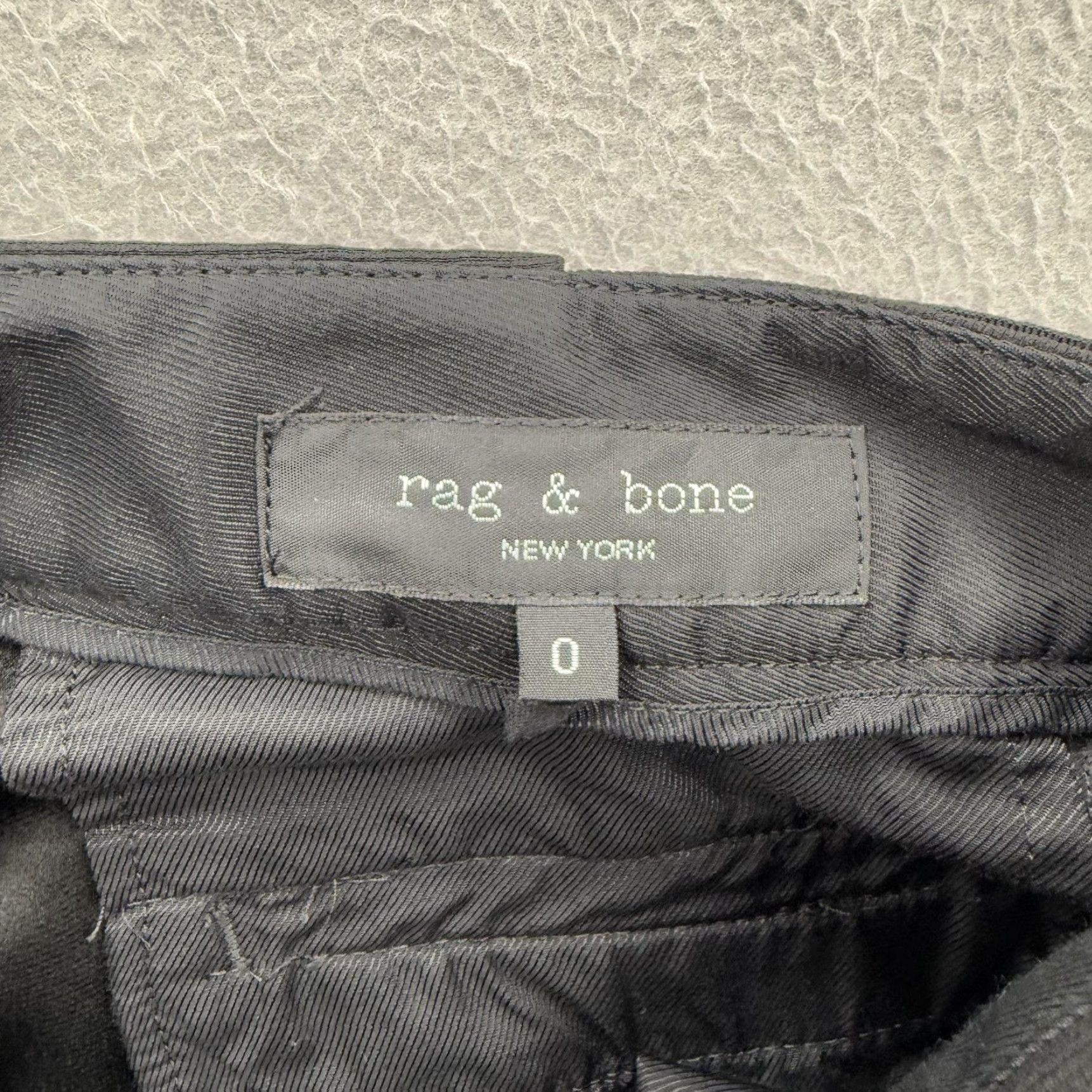 Rag & Bone rag & bone Pants Womens 0 Black Tuxedo Stripe Wide Leg D-Ring Belt Made in USA Size 25" / US 0 / IT 36 - 3 Thumbnail
