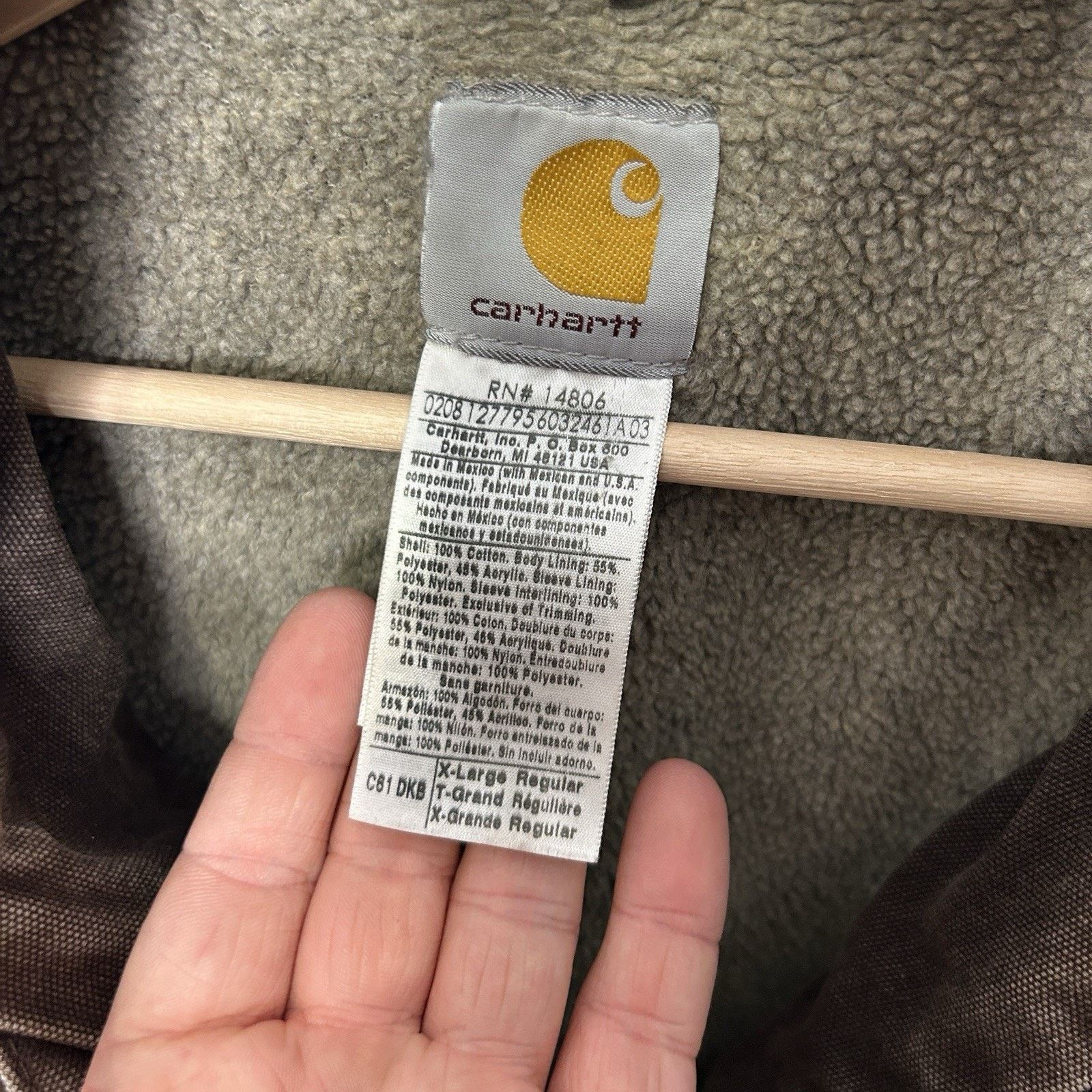 Carhartt Vintage Carhartt Sherpa-Lined Ridge Jacket “Dark Brown” C61 Size US XL / EU 56 / 4 - 13 Thumbnail