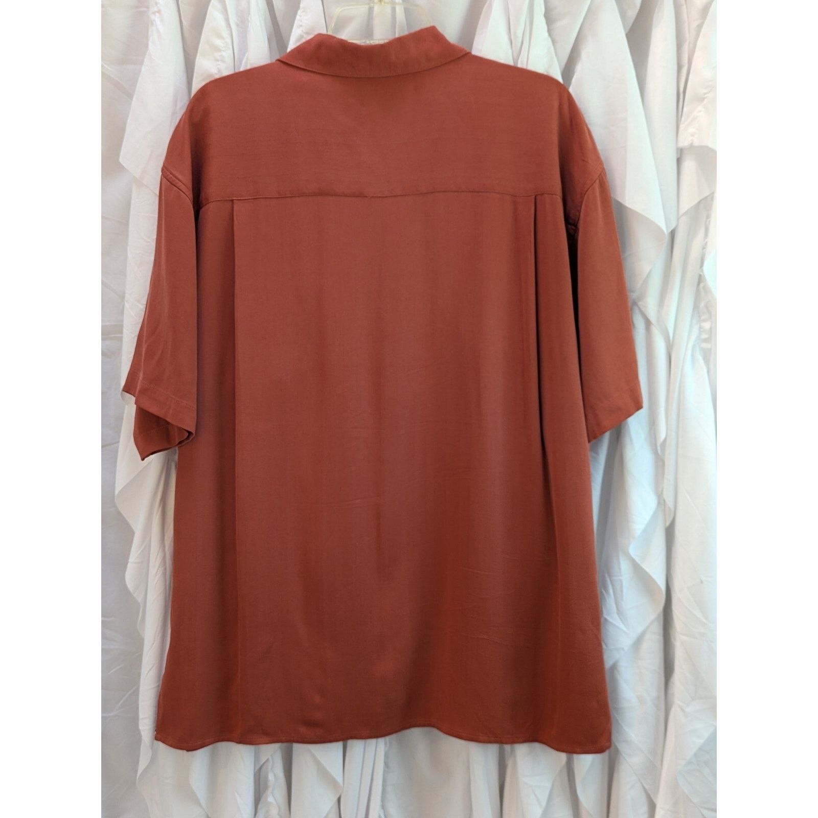 Other Direction Michael Brandon 100% Silk Orange Shirt Large Size US L / EU 52-54 / 3 - 4 Thumbnail