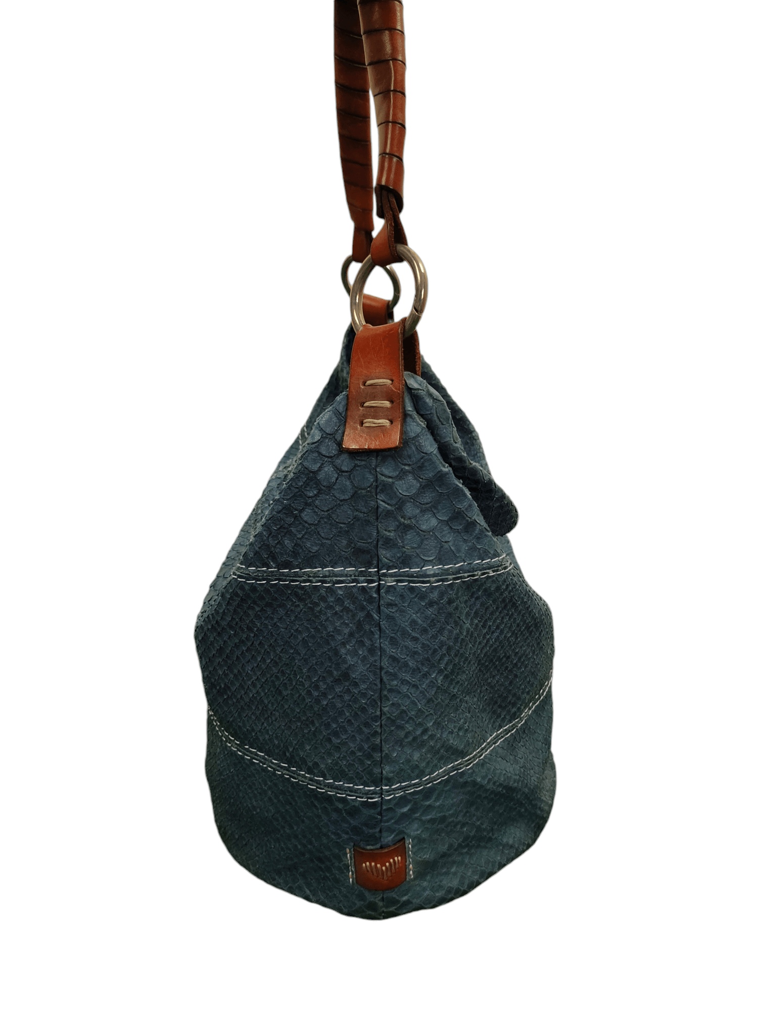 Leather Vintage Sofia C Made In Italy Leather Hobo Shoulder Bag Size ONE SIZE - 6 Thumbnail