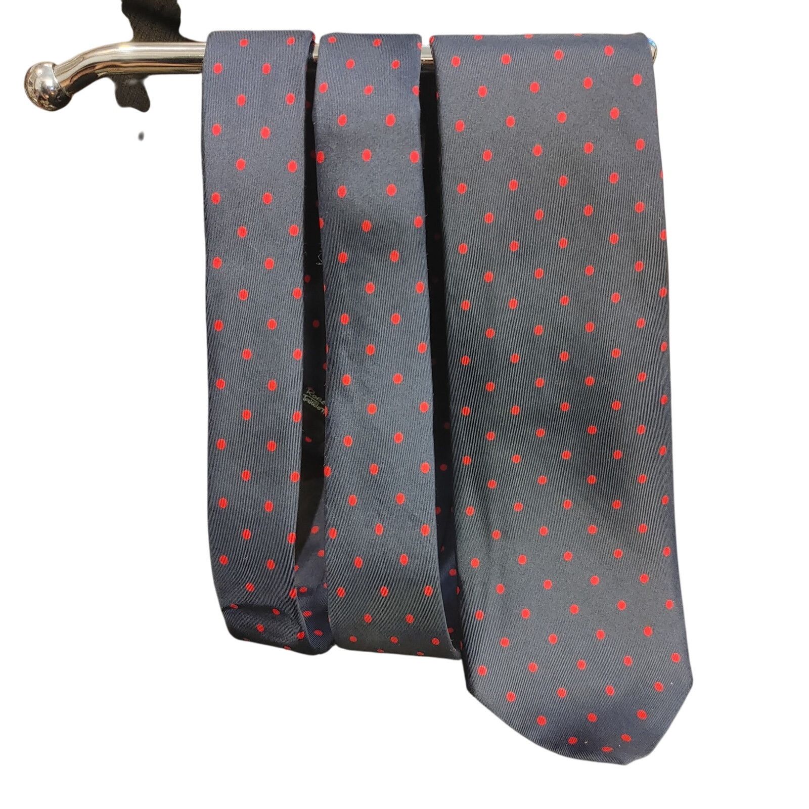 Nordstrom Nordstrom Robert Talbott Men's OS Navy/Red Polka Dot Tie Size ONE SIZE - 1 Thumbnail