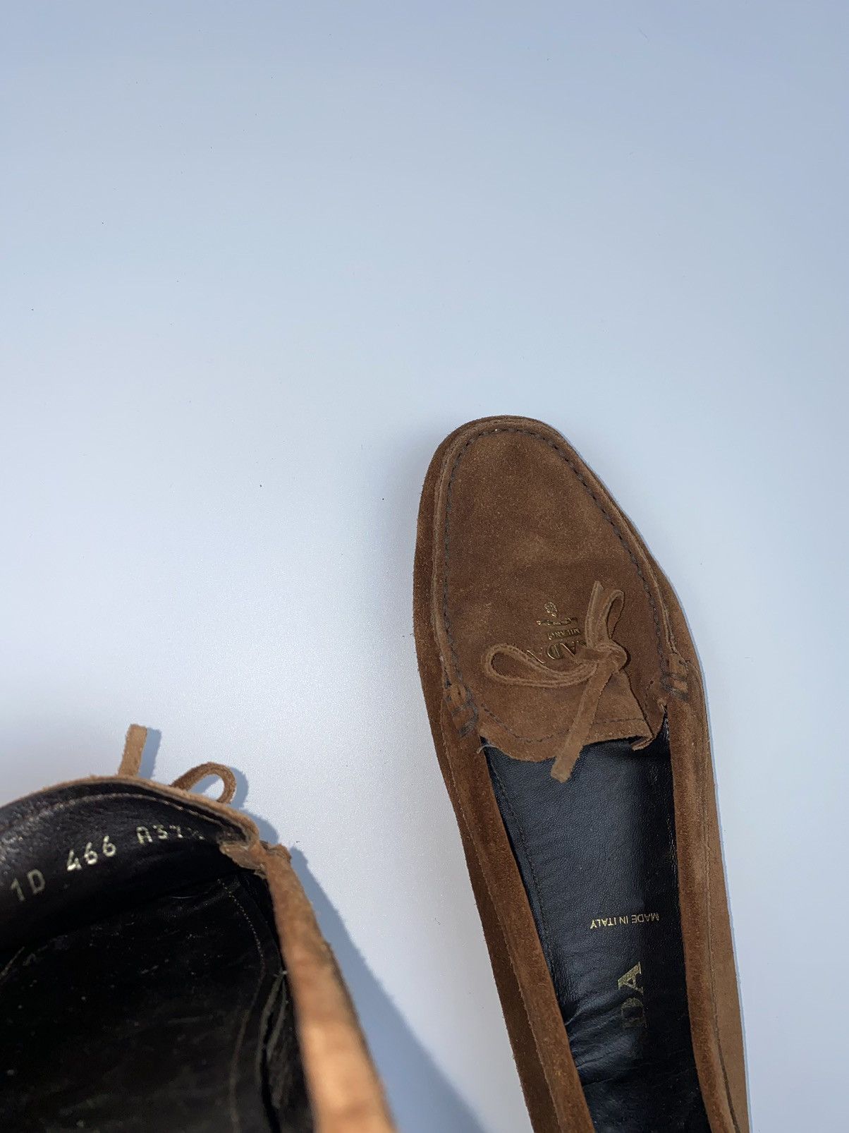 Prada 🚨 Prada MILANO vintage brown leather suede driving shoes Size US 7.5 / IT 37.5 - 17 Thumbnail