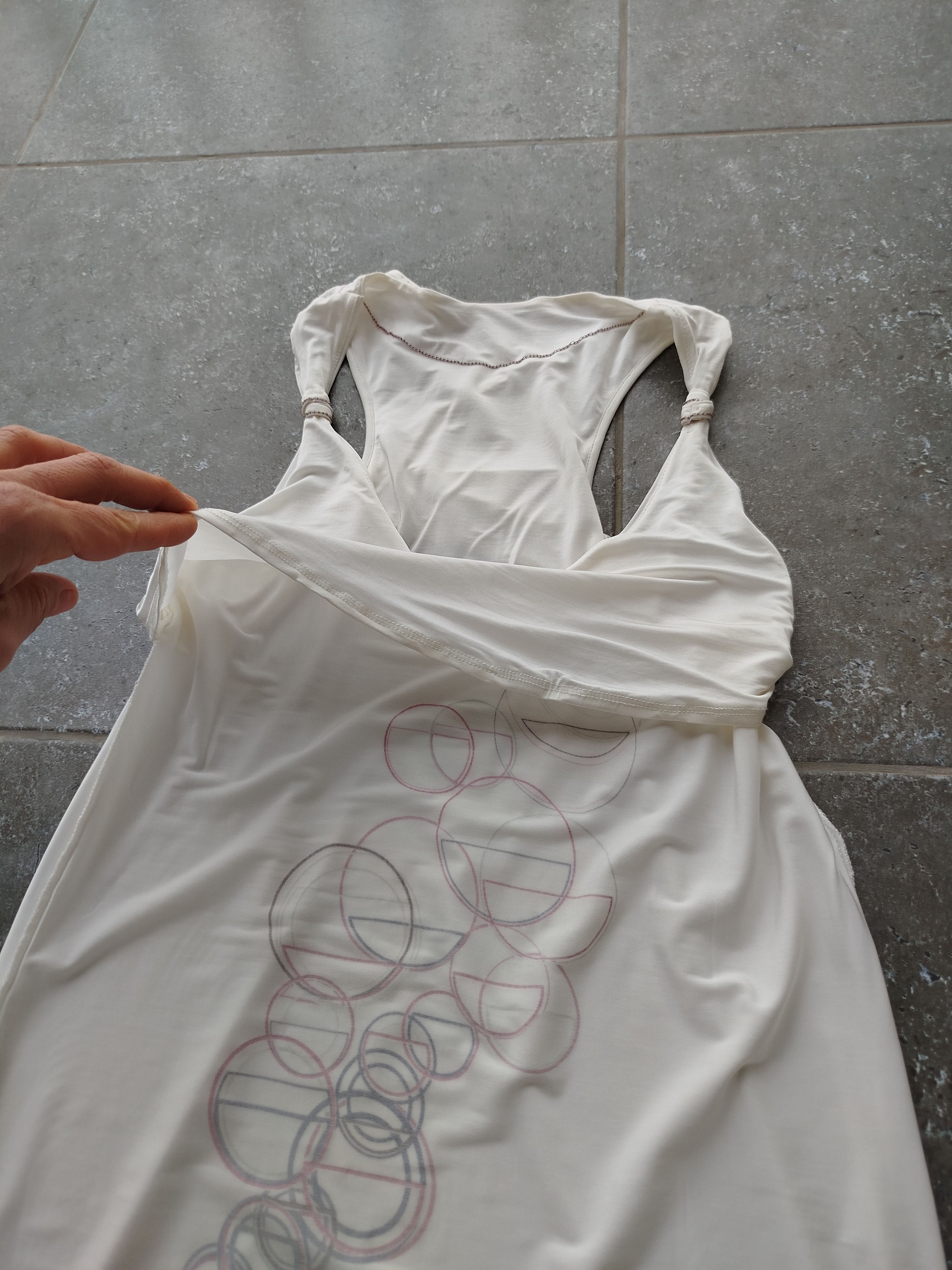 Miss Sixty Tank Top Sleeveless Circle Viscose Italy Vintage Y2K Size M Size M / US 6-8 / IT 42-44 - 9 Thumbnail
