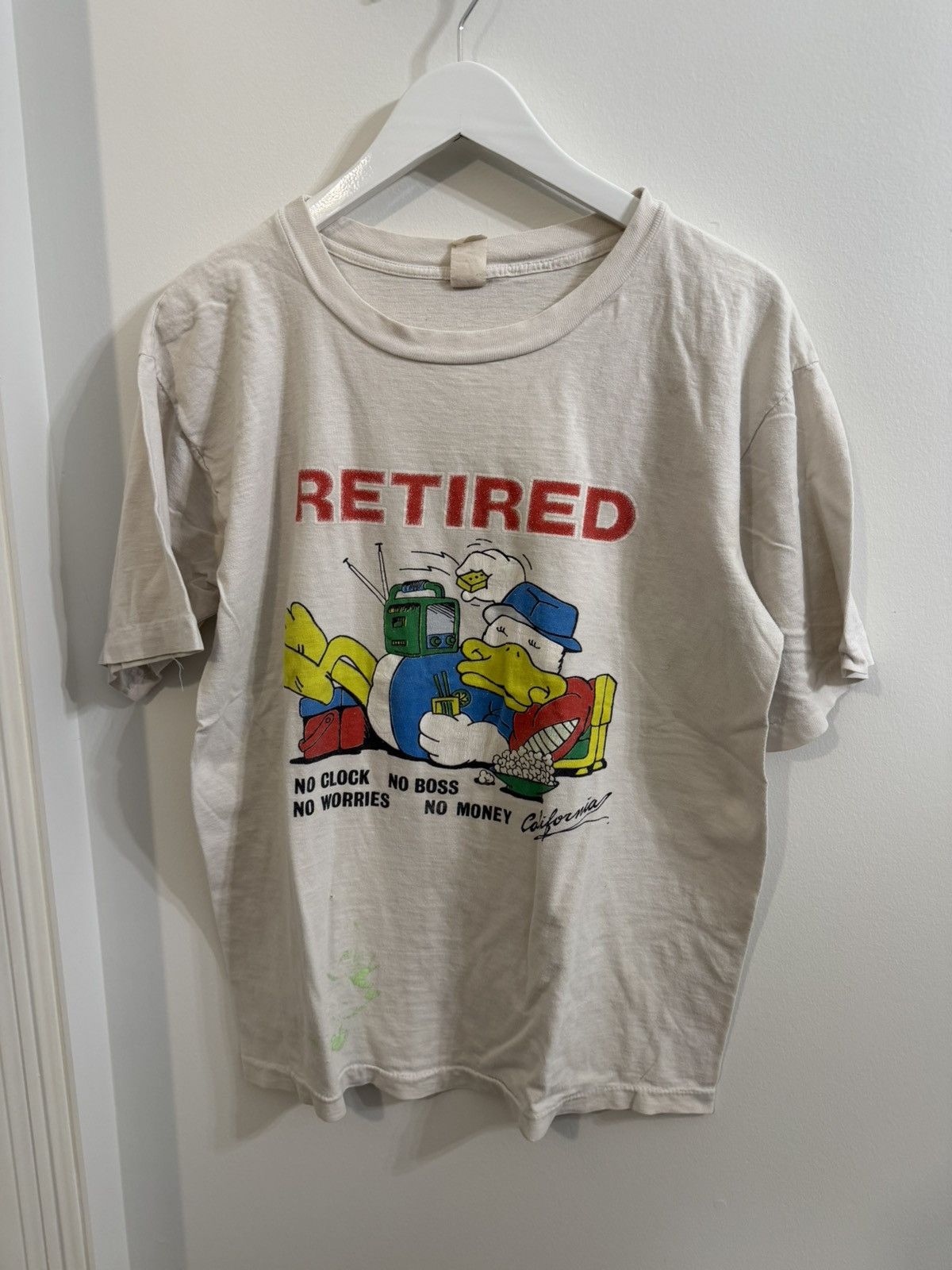 Vintage Retired – No Clock No Worries Cartoon Tee Size US L / EU 52-54 / 3 - 1 Thumbnail