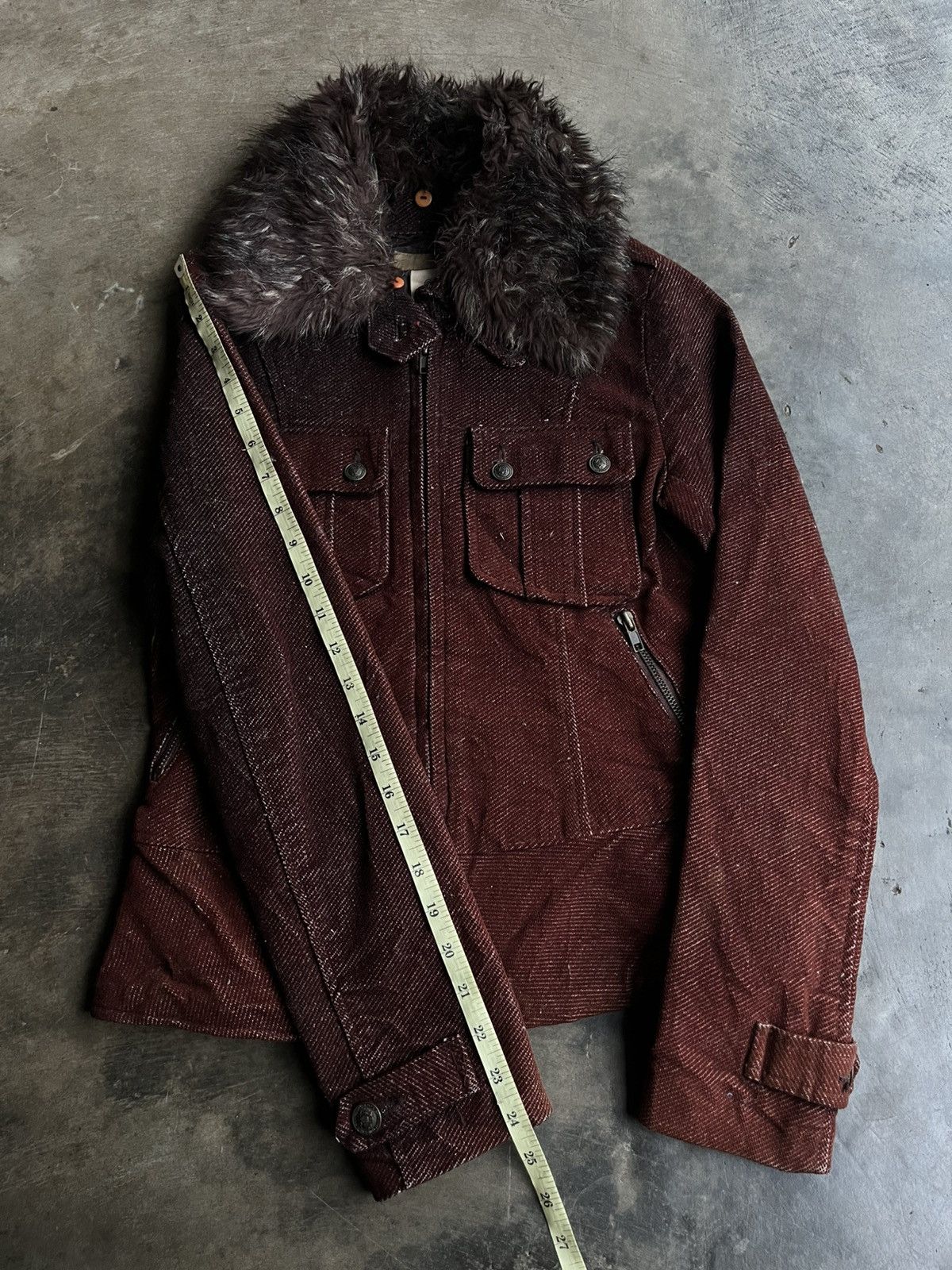 14th Addiction 2000s JAPANESE AMANG FUR JACKET CORDUROY BONDAGE GOTHIC VKEI Size US S / EU 44-46 / 1 - 14 Thumbnail