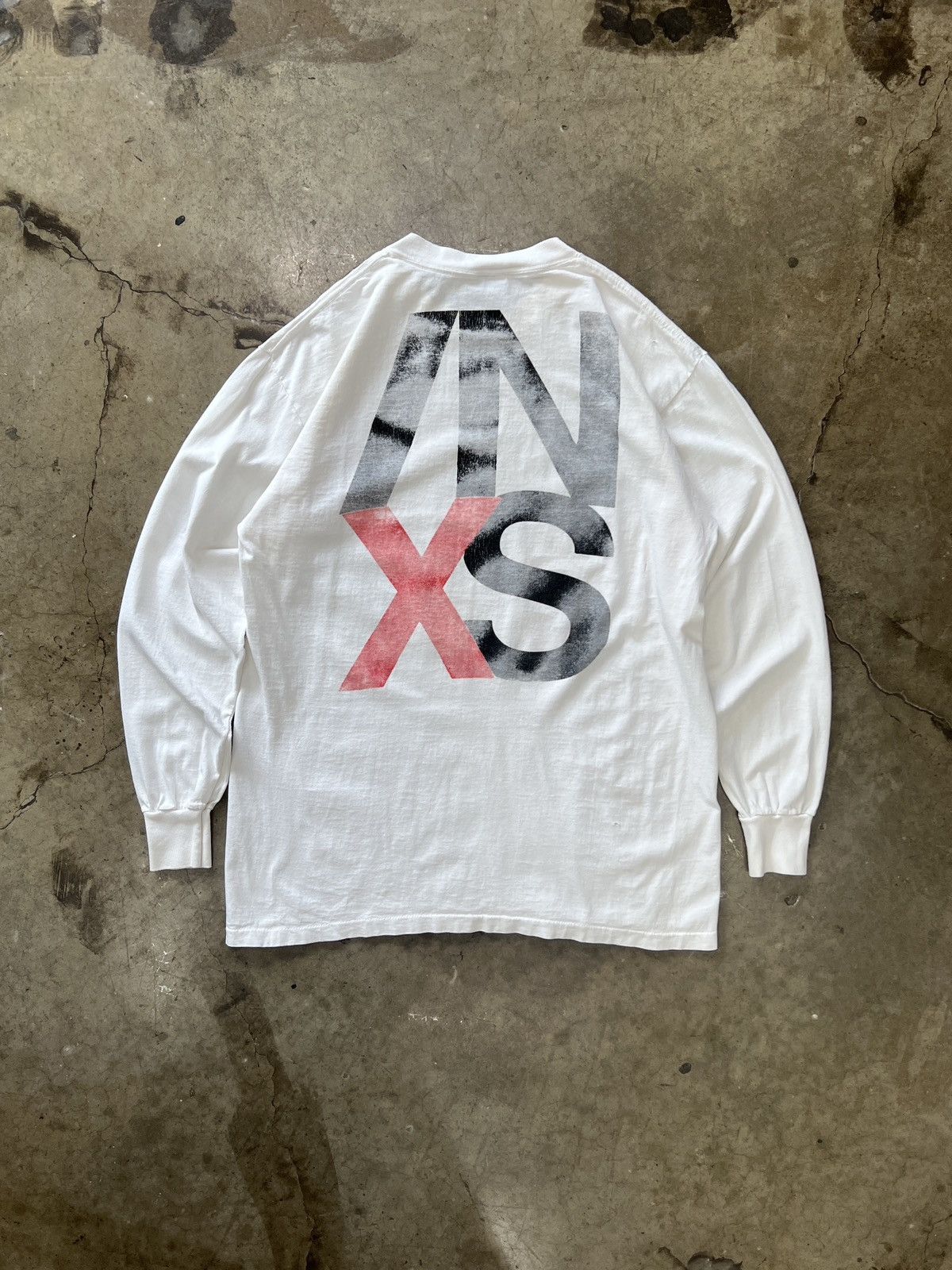 Band Tees Vintage 90s INXS Band Member Parking Lot Boot Tee Oneita XL Size US XL / EU 56 / 4 - 5 Thumbnail