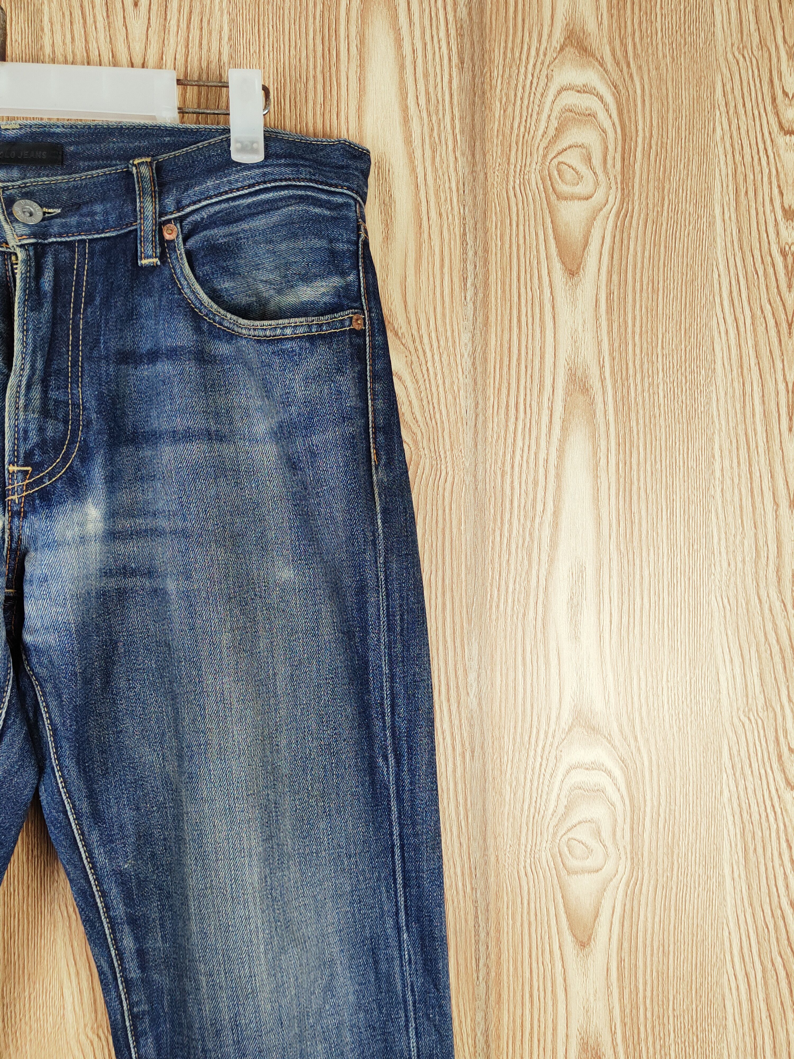 Japanese Brand Uniqlo Dark Blue Distressed Ripped Jeans #S2686 Size US 31 - 5 Thumbnail