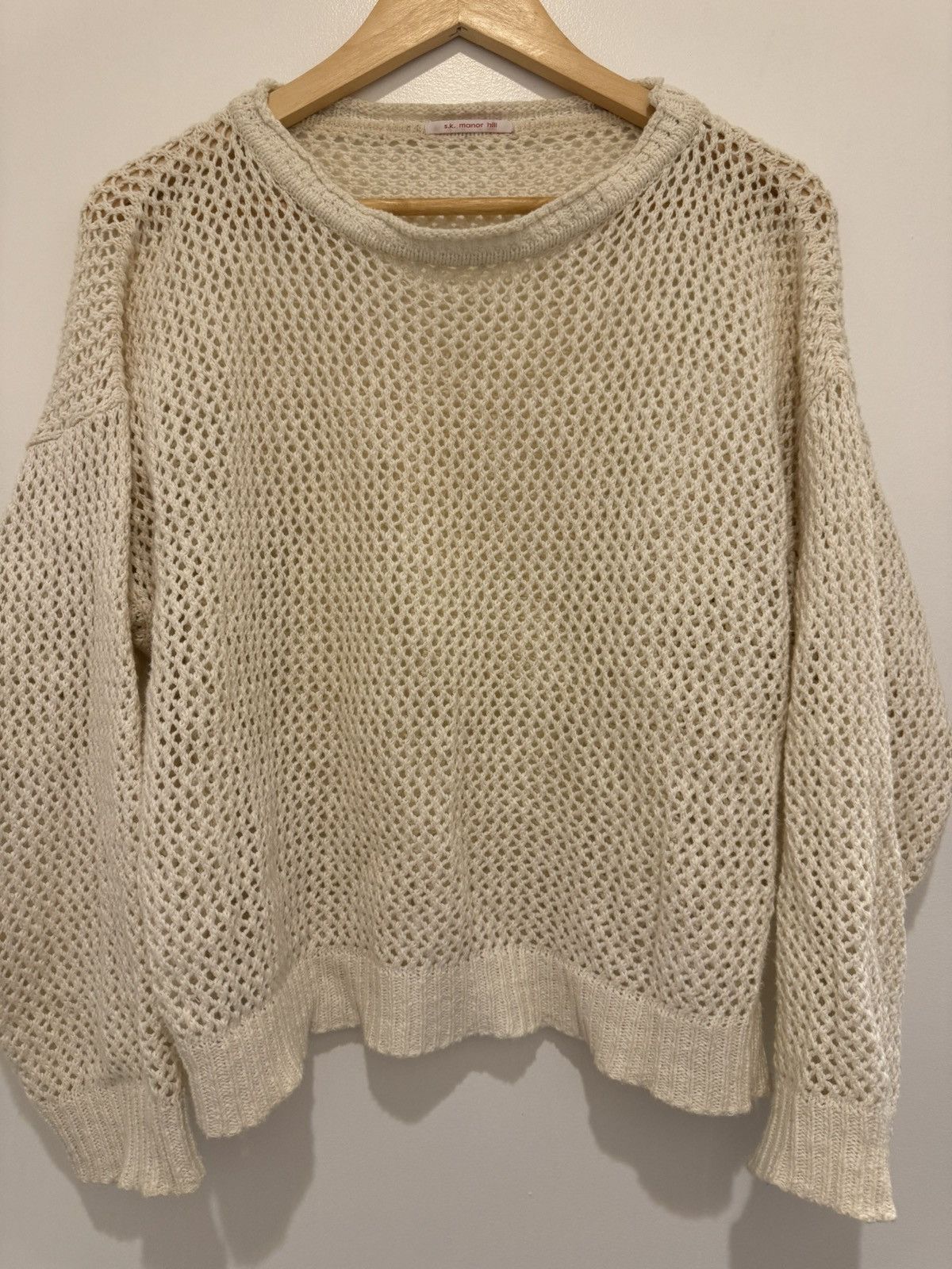s.k. manor hill S.K. Manor Hill Open Knit Sweater Size US S / EU 44-46 / 1 - 1 Thumbnail