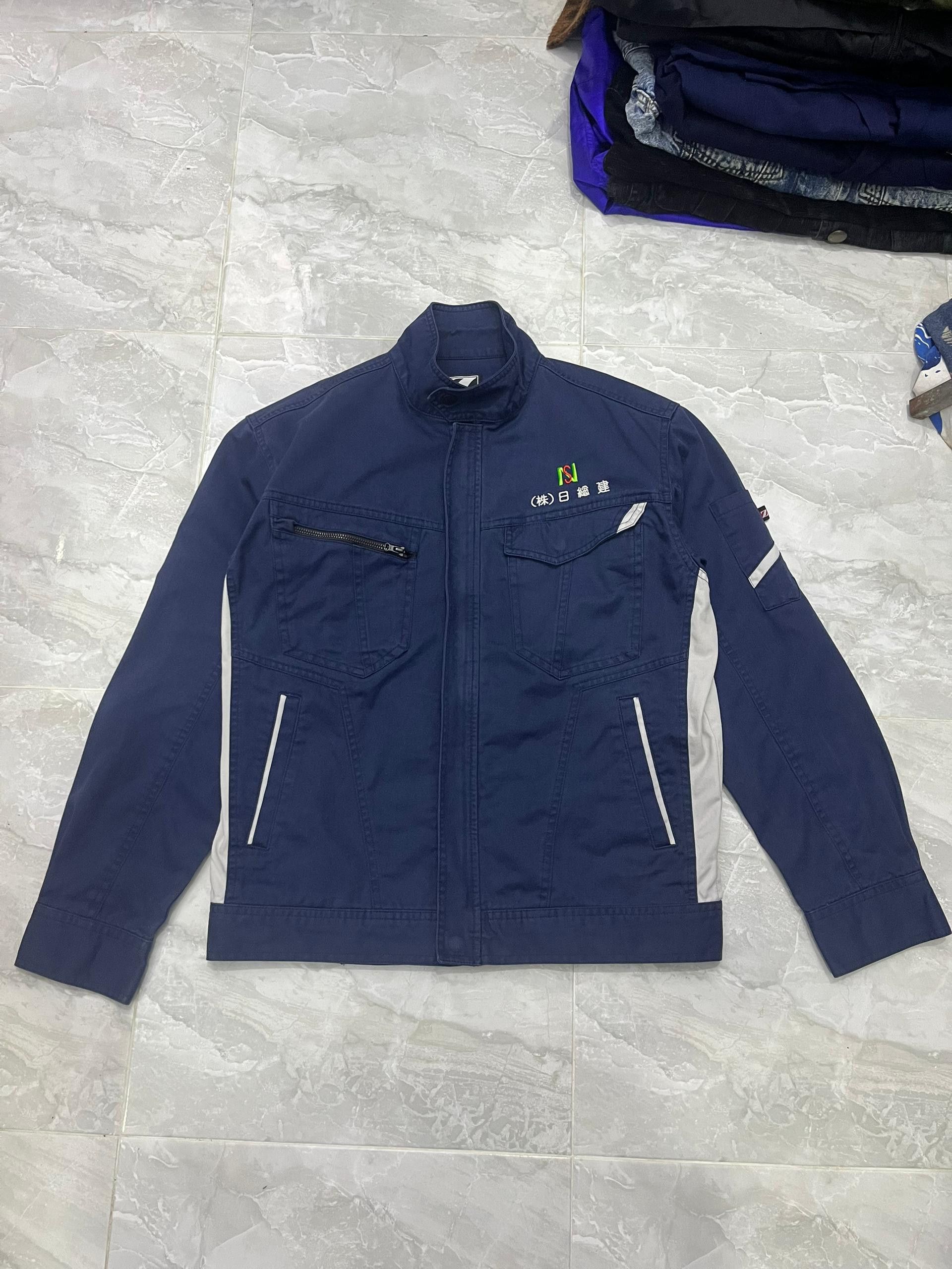 Japanese Brand Z-DRAGON Japanese Work Jacket Navy Reflective L Size US M / EU 48-50 / 2 - 13 Thumbnail