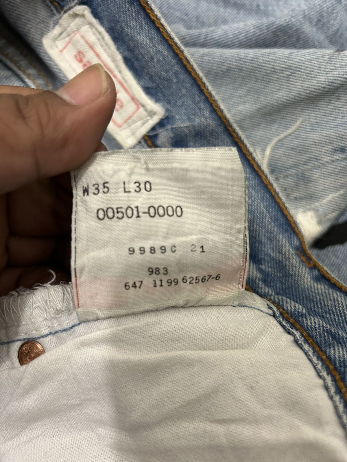 Levi's Vintage Clothing Vintage Levis 501XX Sample Rippert Gorilla Aplle Print Size US 33 - 18 Thumbnail