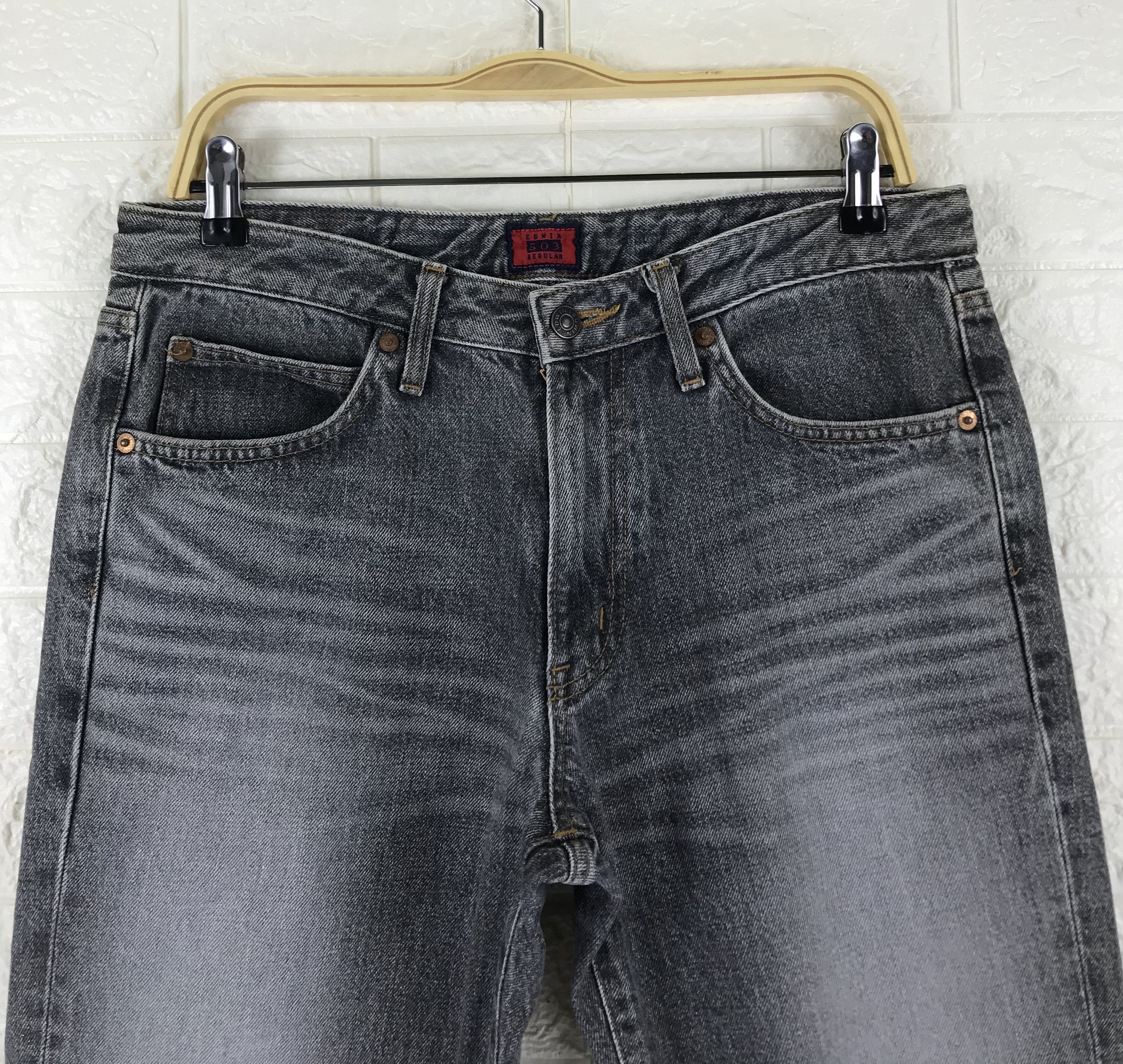 Edwin Vintage Edwin 503 Regular Faded Black Jeans Size US 32 / EU 48 - 2 Thumbnail