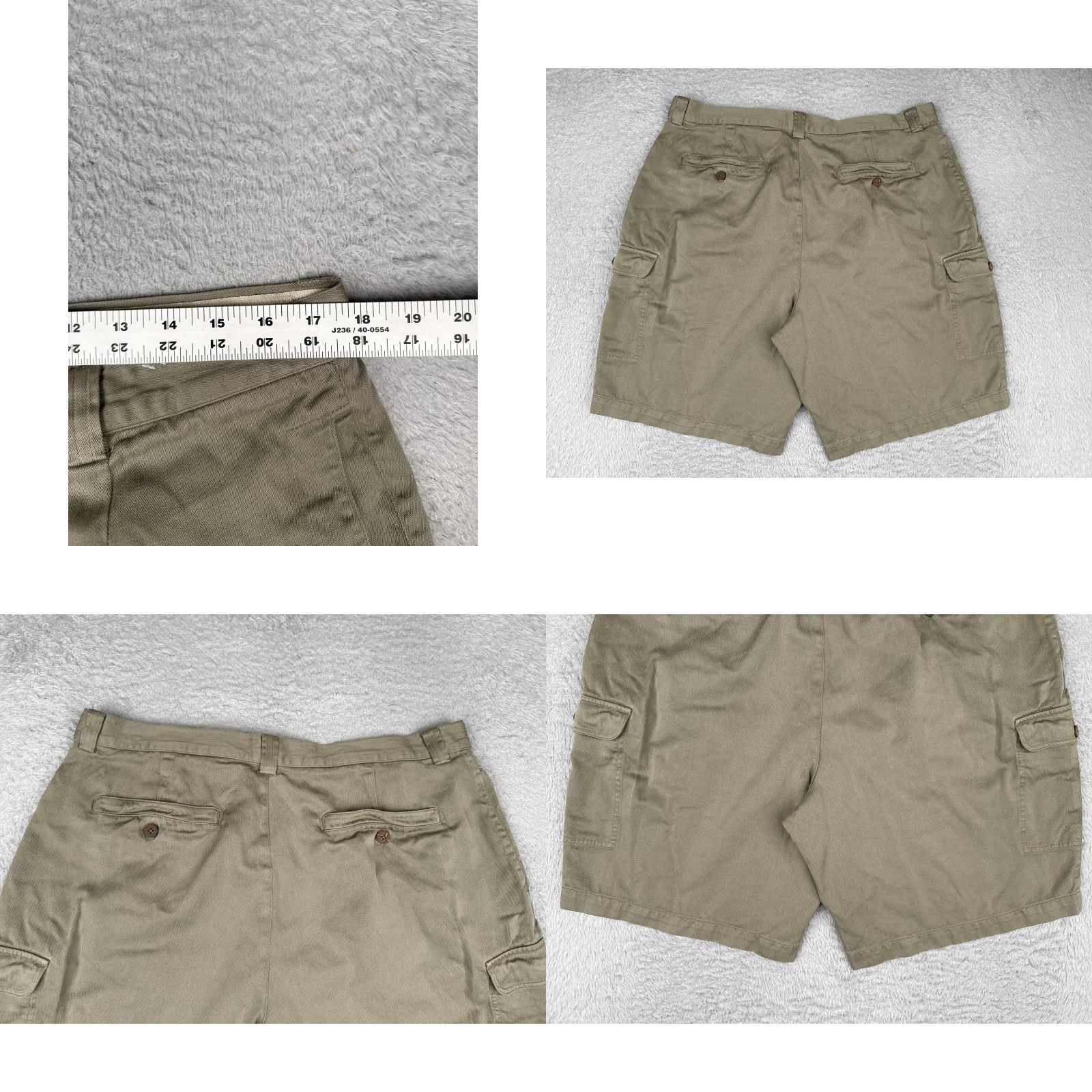 Tommy Bahama Tommy Bahama Shorts Mens 38 Olive Green Silk Cotton Cargo Pockets Chino Zip Fly Size US 38 / EU 54 - 9 Thumbnail