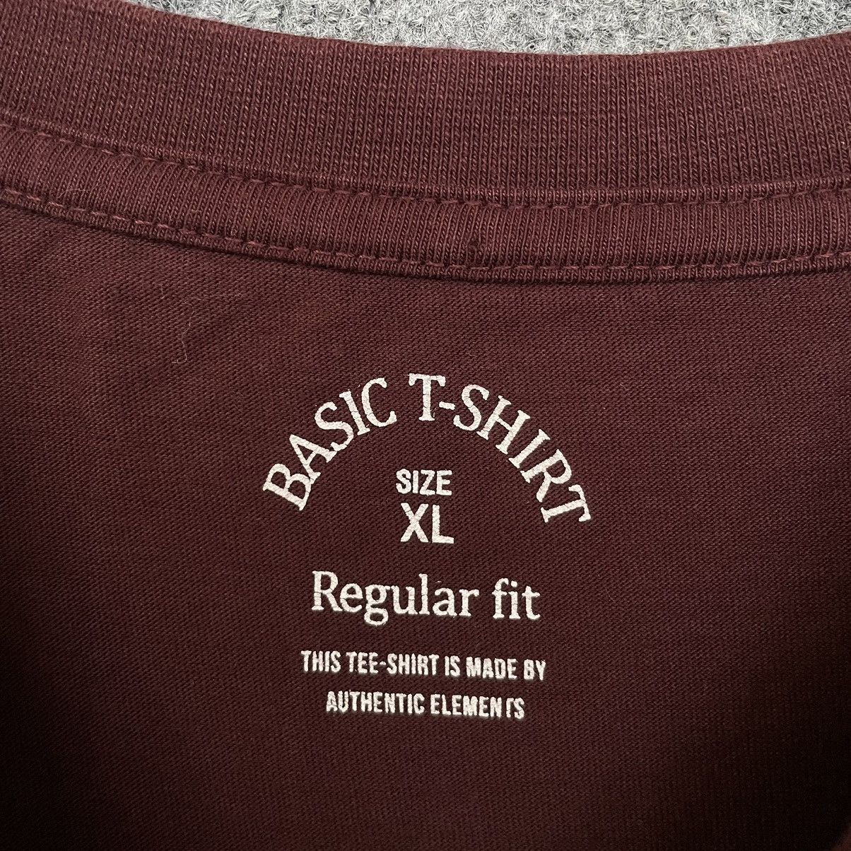 GU GU Blank Burgundy T Shirt Size US L / EU 52-54 / 3 - 2 Thumbnail