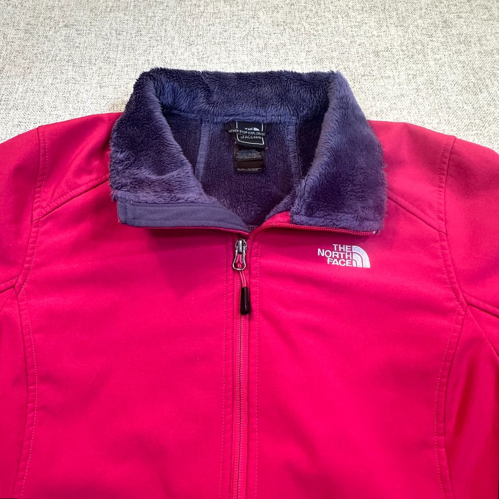 The North Face The North Face Womens Jacket L Red Apex Chromium Thermal Windproof Fleece Mid-Length Zip Size L / US 10 / IT 46 - 3 Thumbnail
