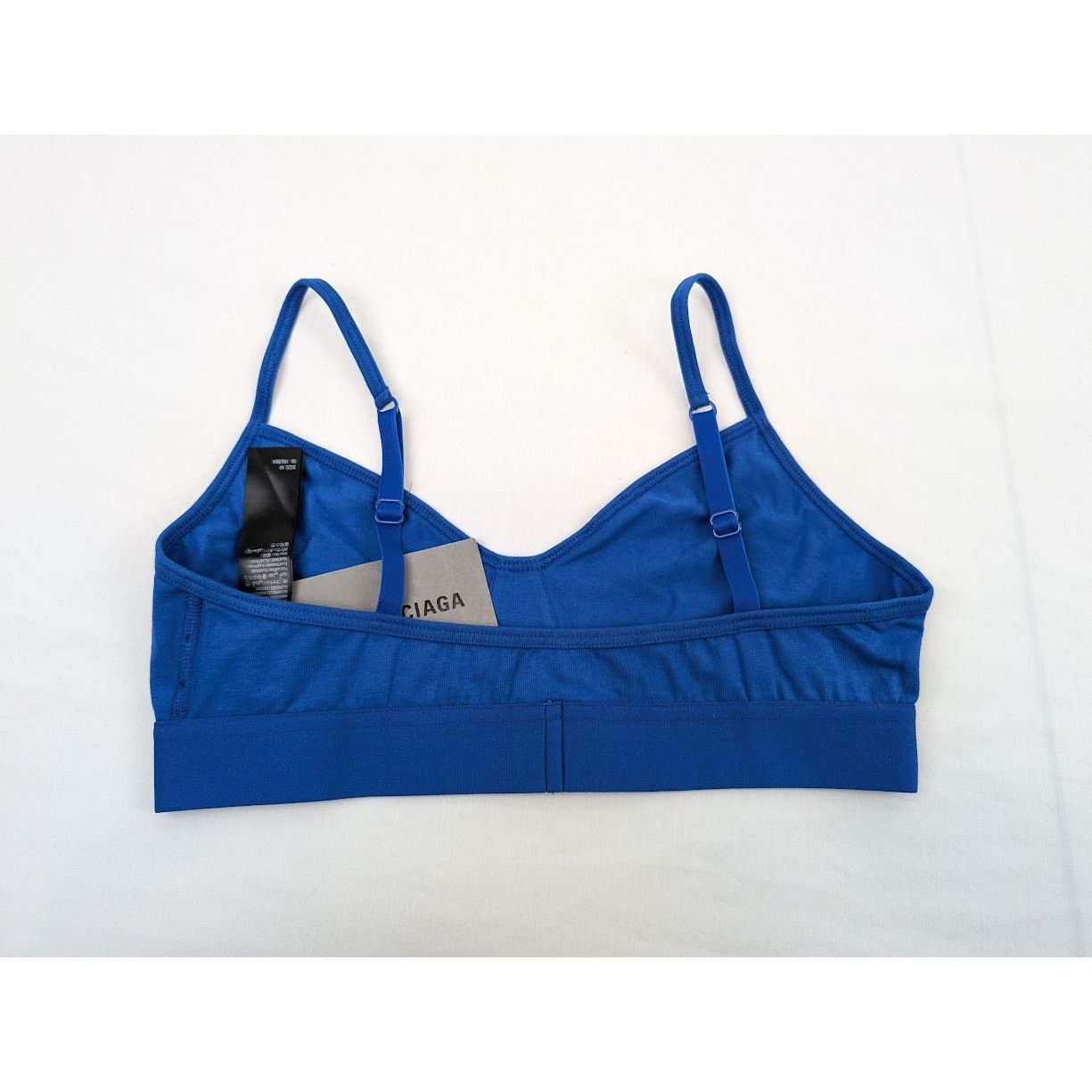 Balenciaga o1rshd1 Size: M / Soft Jersey Patch Sport Bra in Blue Size ONE SIZE - 9 Thumbnail