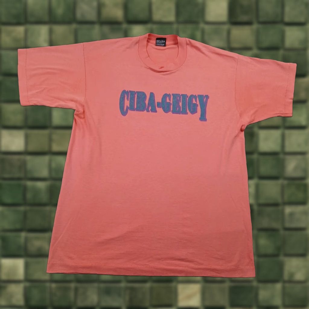 Fruit Of The Loom VINTAGE Fruit of the Loom T-Shirt Mens Large Orange Peach 80s Single Stitch Screen Stars Best 90s 80s USA Shirt Mens Size US L / EU 52-54 / 3 - 1 Thumbnail
