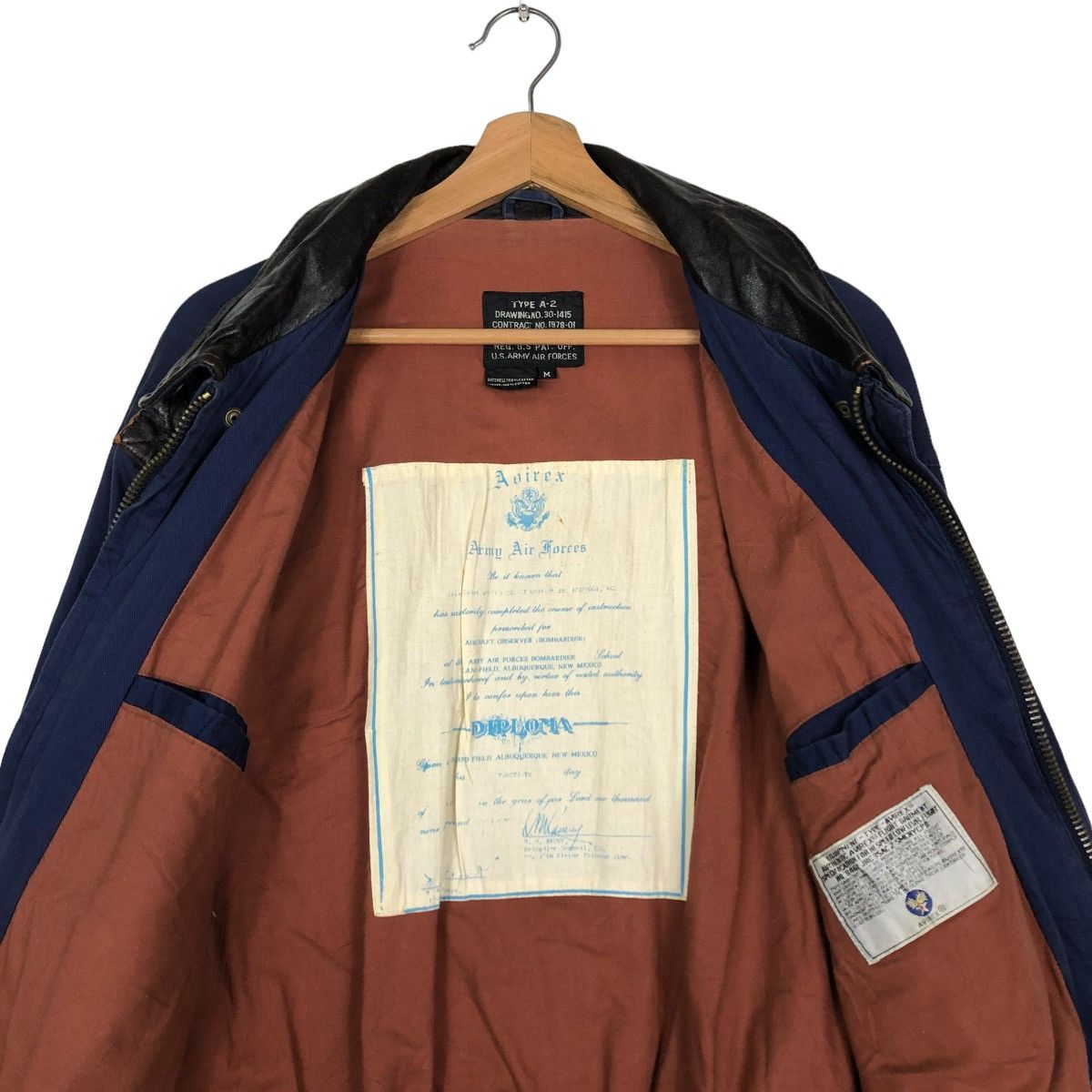 Avirex 🔥VTG 80’s BRIEFING TIME AVIREX BOMBER JACKET LEATHER COLLAR Size US M / EU 48-50 / 2 - 15 Thumbnail