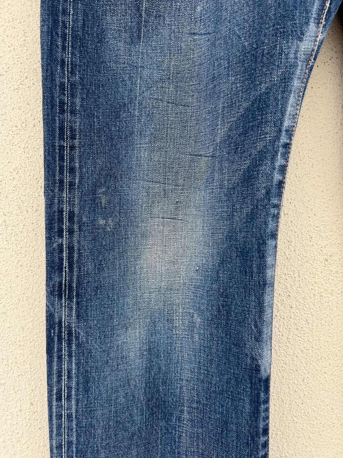 Chimala Chimala Japan Distressed Fade Denim Selvedge Jeans Size US 32 / EU 48 - 8 Thumbnail