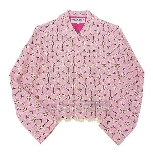 Comme des Garcons Comme Des Garcons Pink Cherry Blossom Jacket Size L / US 10 / IT 46 - 1 Thumbnail