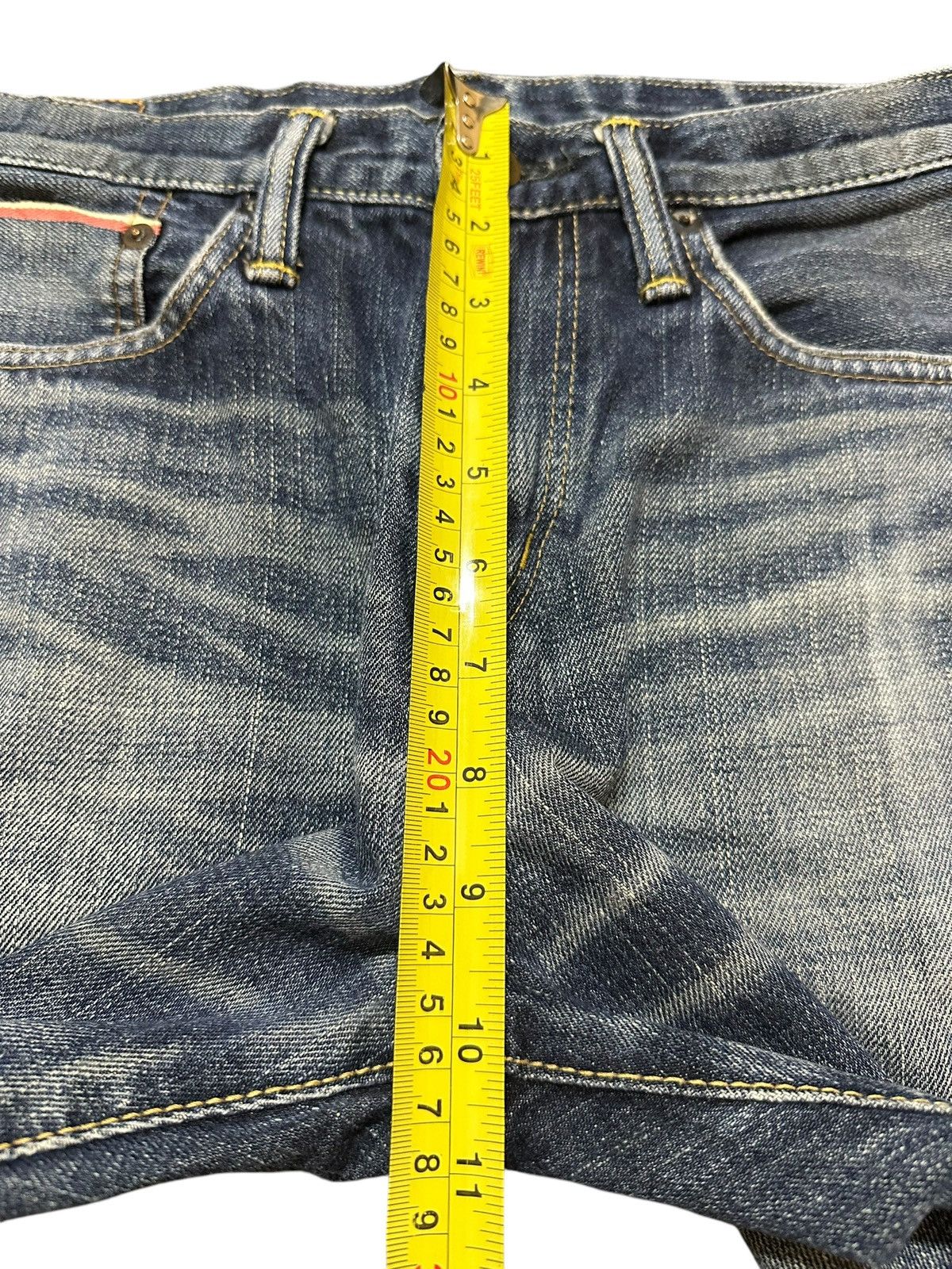 Edwin Vintage Edwin 505zx Selvedge Faded Wash Distress Style Jeans Size US 30 / EU 46 - 16 Thumbnail