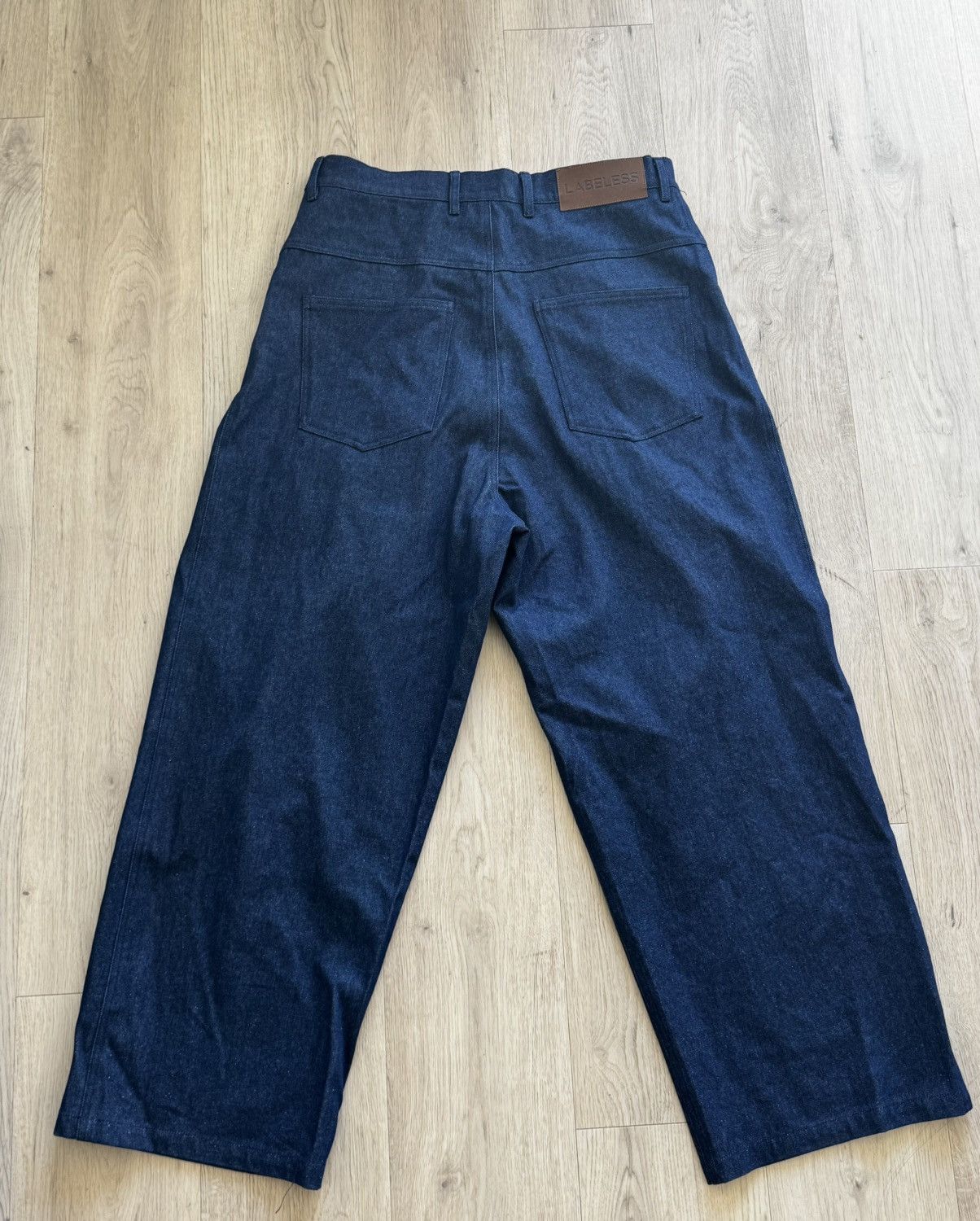 Other LABELESS Blue Glittery Tucked Denim Trousers Baggy Size 3 Size US 34 / EU 50 - 4 Thumbnail