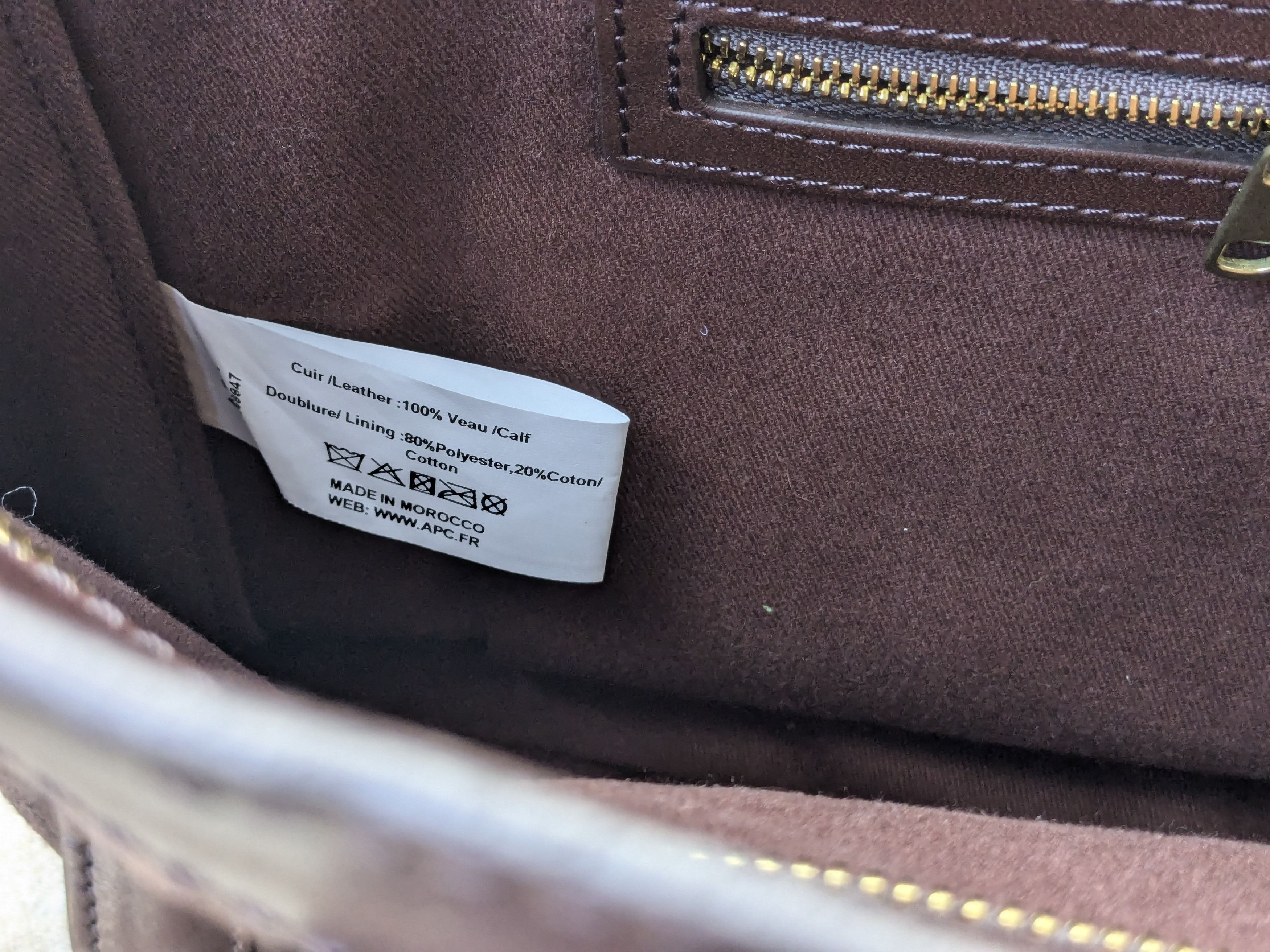 A.P.C. A.P.C. Bag Brown Suede Leather Size ONE SIZE - 5 Thumbnail