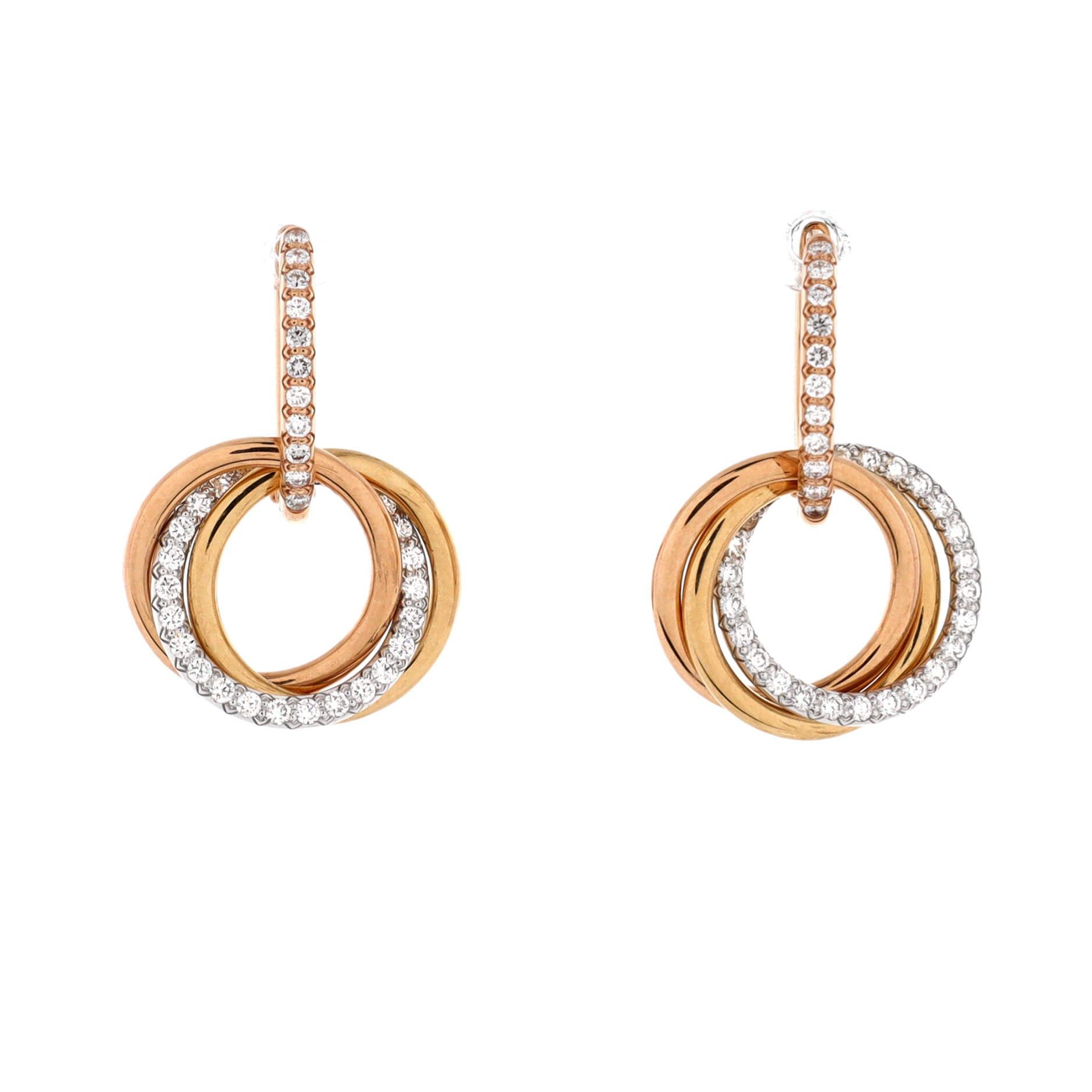 Trinity Hoop Dangle Earrings