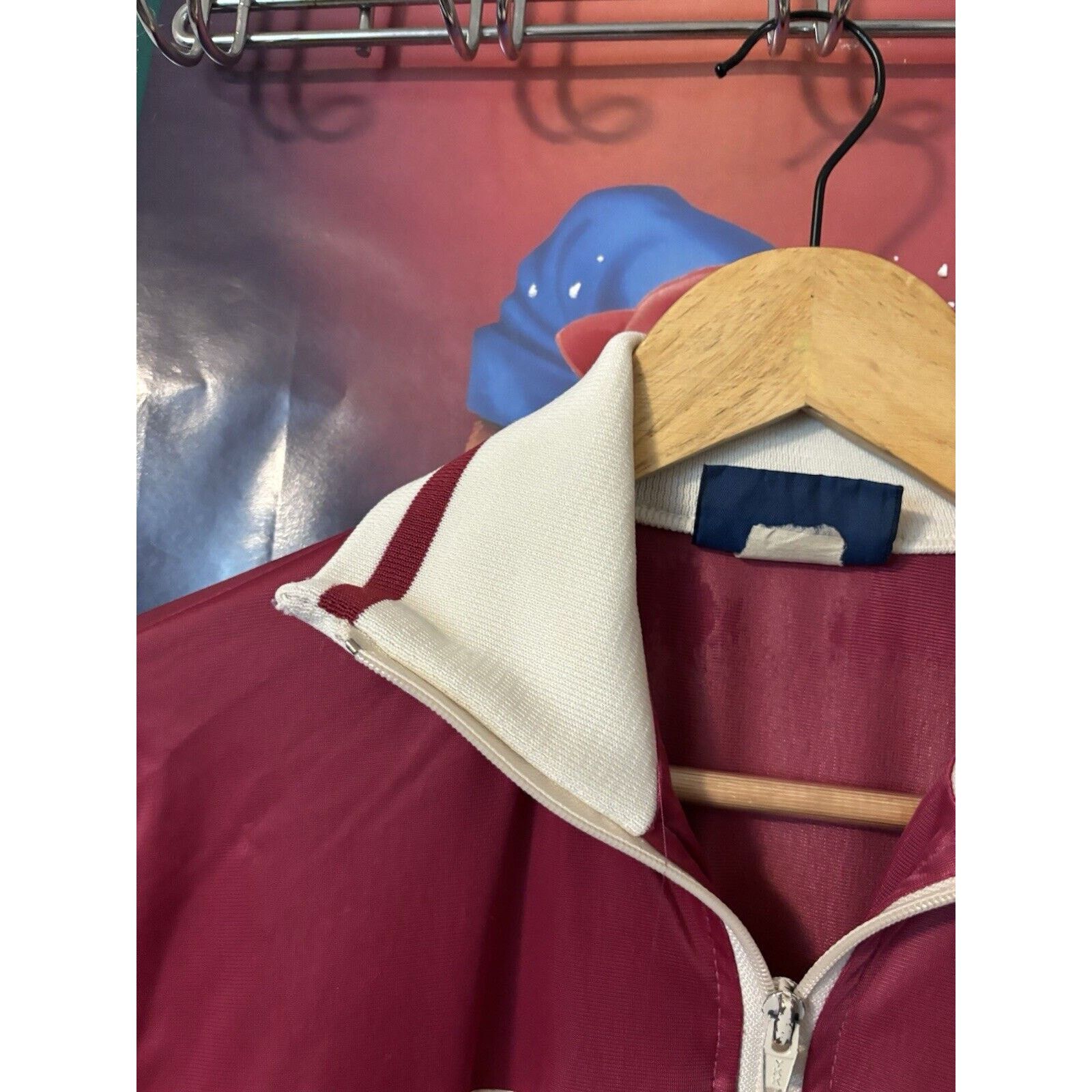 Nike Vintage 80s blue tag nike zip up track suit burgundy Sz S Size US S / EU 44-46 / 1 - 7 Thumbnail