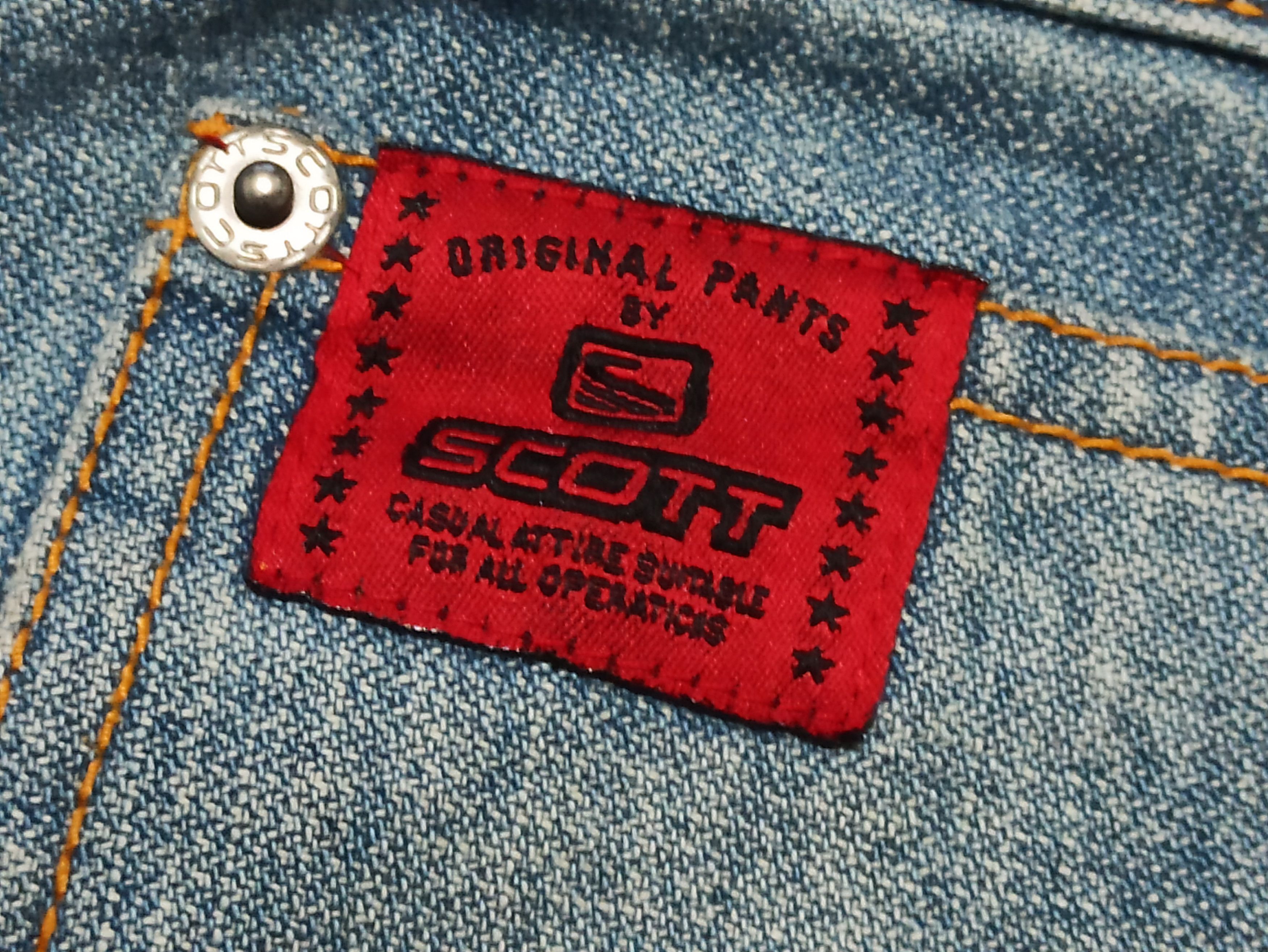 Other Scott 90s Vintage Baggy Light Wash Denim Jeans Y2K W34 Size US 34 / EU 50 - 6 Thumbnail