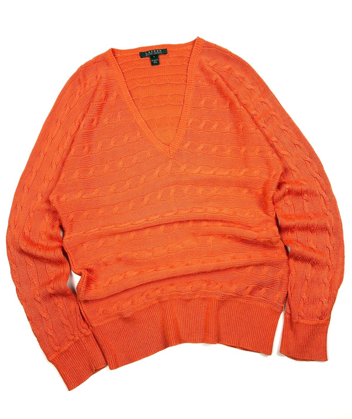 Ralph Lauren Vintage Ralph Lauren LRL Oranger Knit Sweater Women’s L Y2K Size L / US 10 / IT 46 - 2 Thumbnail