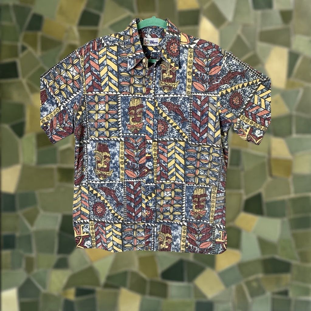Reyn Spooner Reyn Spooner Hawaiian Aloha Shirt Large Multicolor Button-Up Short Sleeve Tiki Beach Casual Mens Size US L / EU 52-54 / 3 - 1 Thumbnail