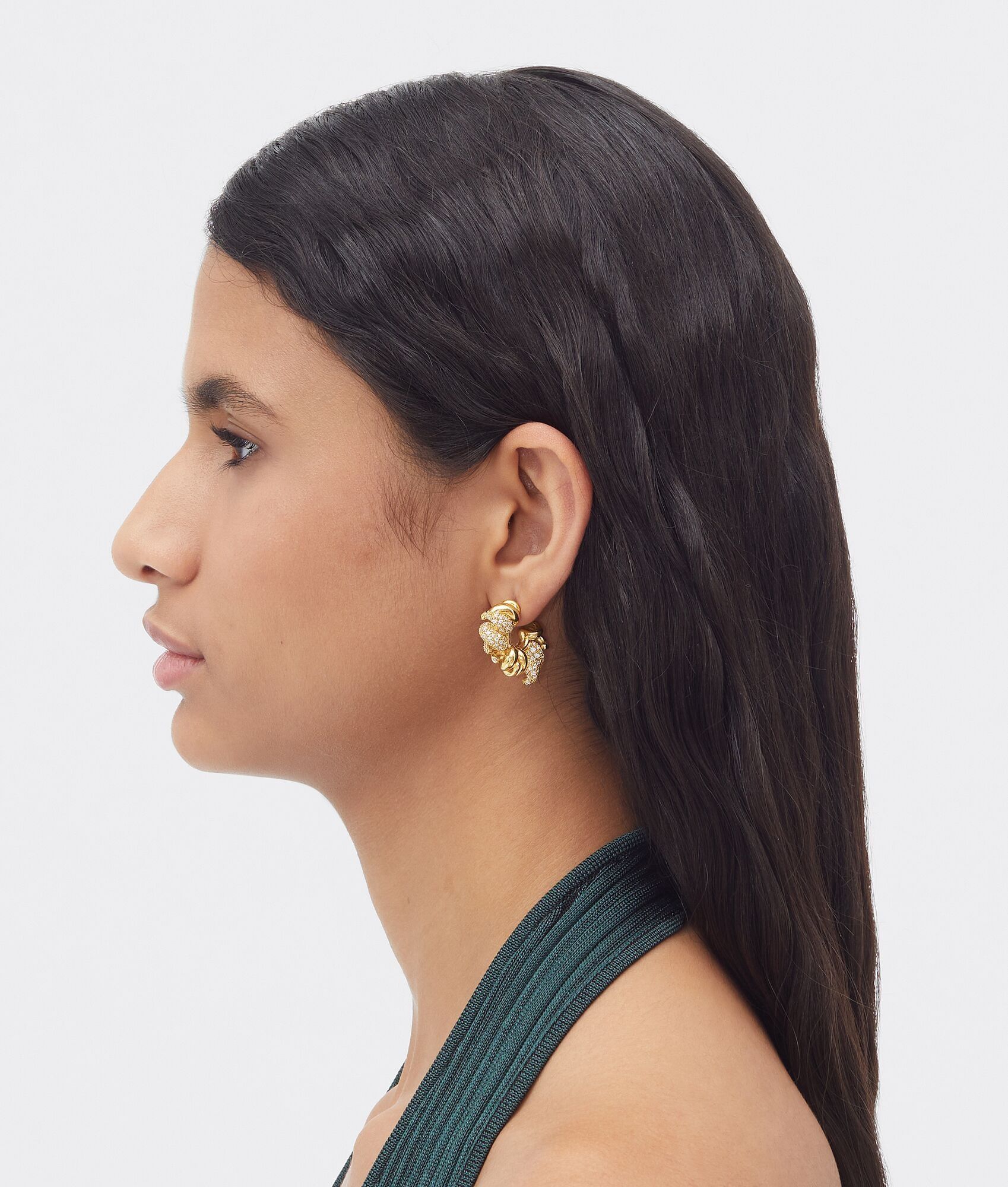 Bottega Veneta o1n1vont0425 Size: OS / Horns Earrings in Gold Size ONE SIZE - 2 Thumbnail
