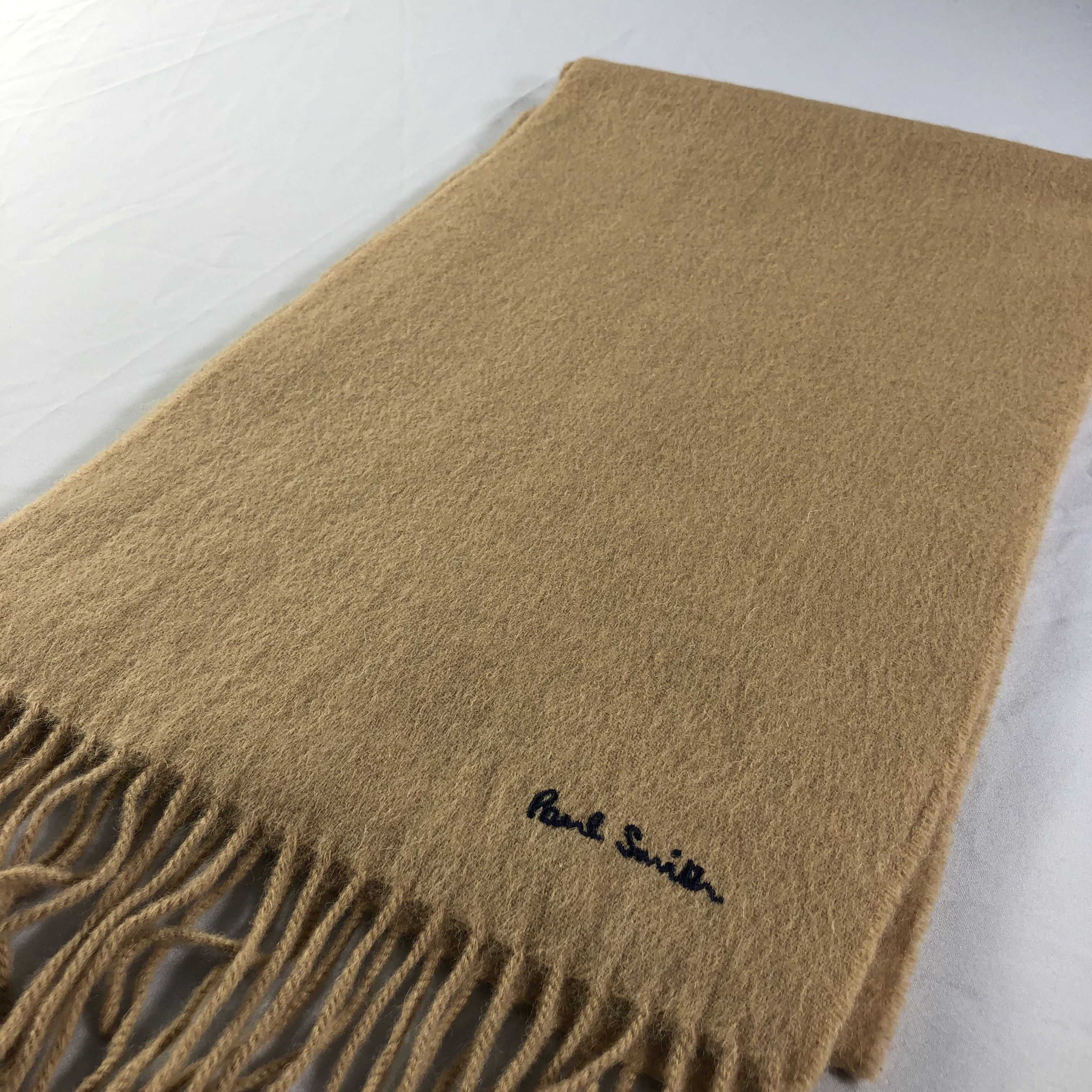 Paul Smith Paul Smith Tan Wool Scarf Muffler V1459 Size ONE SIZE - 3 Thumbnail