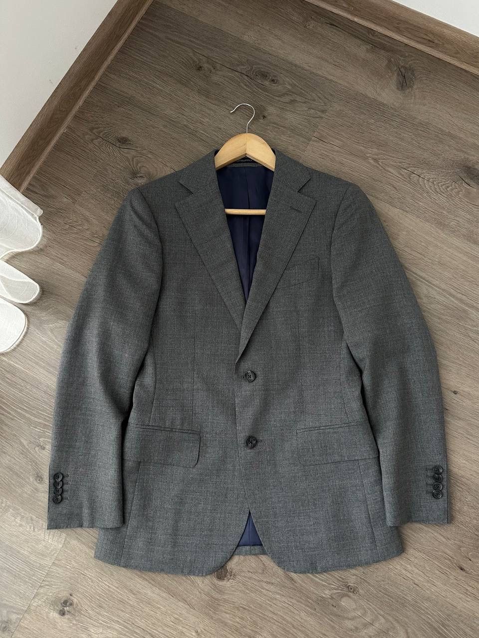 Suitsupply × Vintage Vintage Suitsupply Brescia Spalla Ferrara Gray Mens 42 Suit Size 42S - 14 Thumbnail