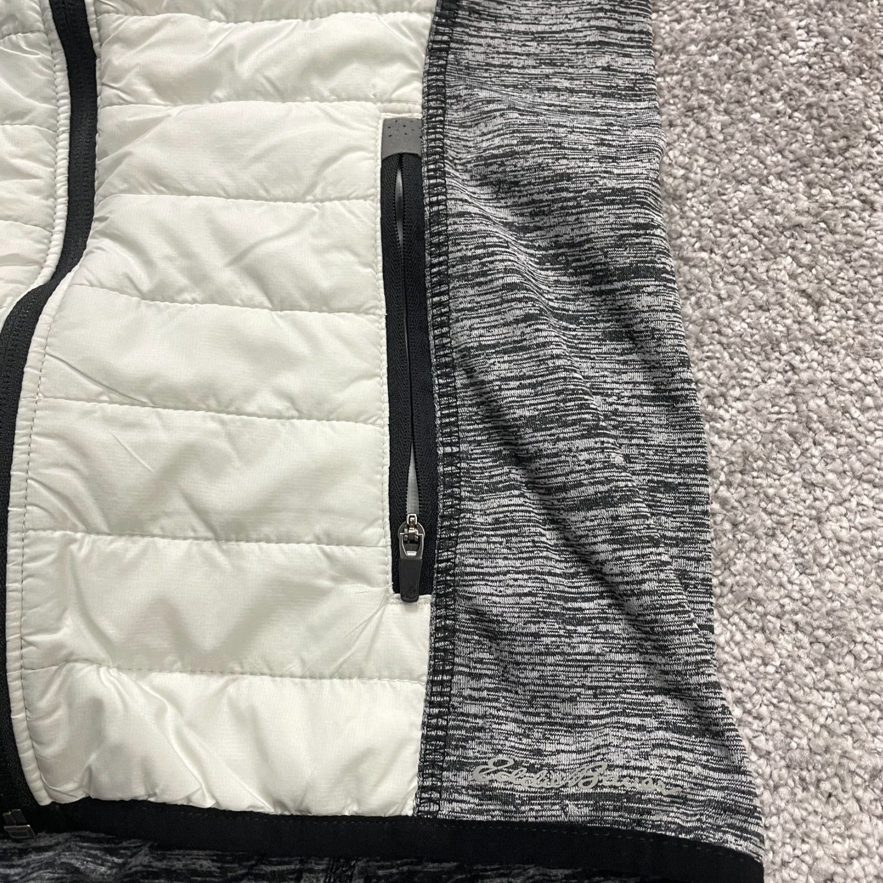 Eddie Bauer Eddie Bauer Hoodie Jacket Women XS White Gray Full Zip Thumbhole Hike Prima Loft Size XS / US 0-2 / IT 36-38 - 5 Thumbnail
