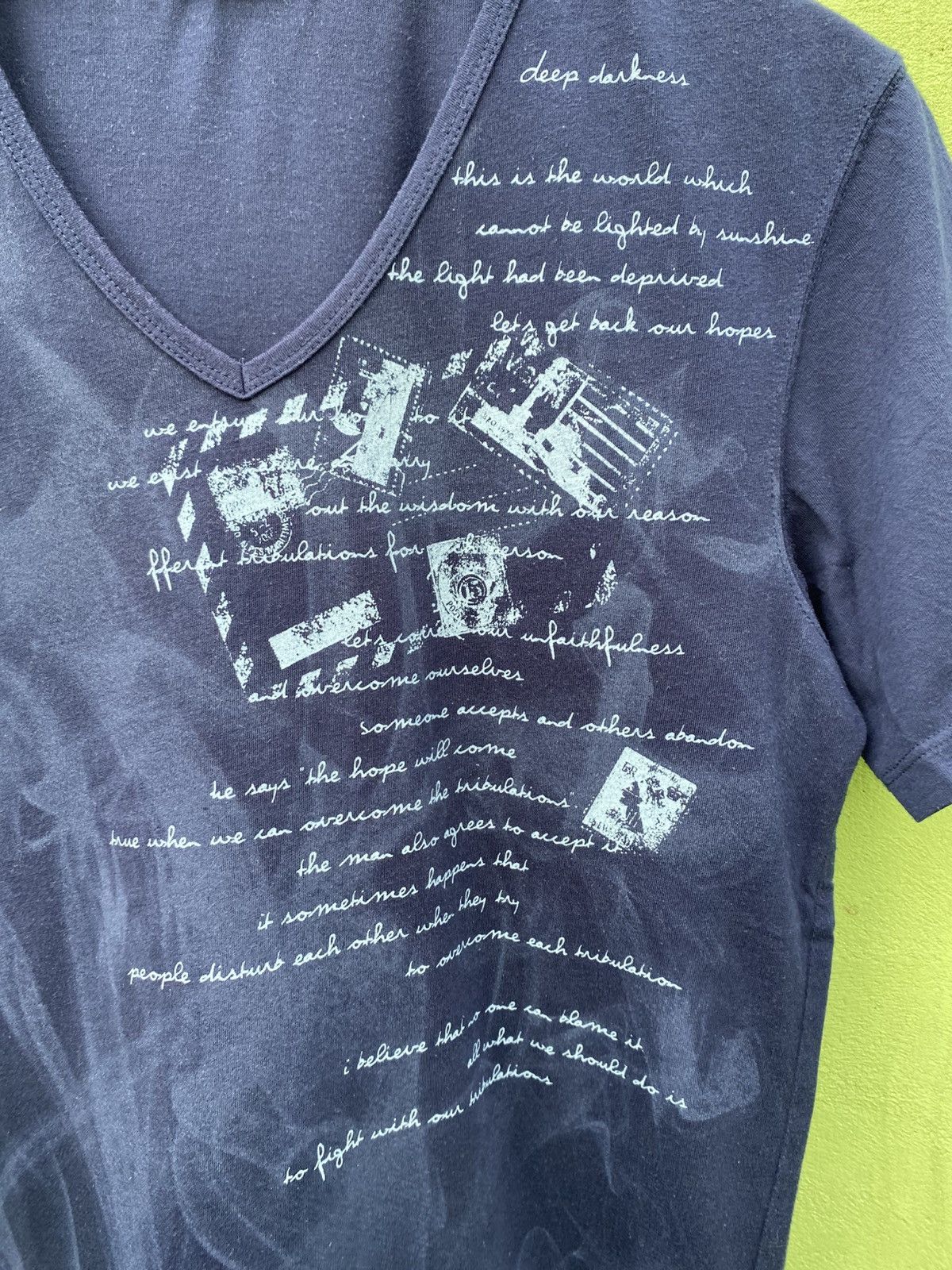 Japanese Brand Nicole Selection Dark Navy Smoke Style Subtle Artsy Design Size US M / EU 48-50 / 2 - 7 Thumbnail
