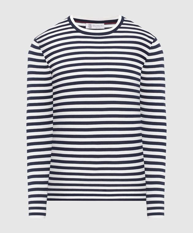 Brunello Cucinelli 🇮🇹 Brunello Cucinelli Luxury Striped Sweater Made in Italy Size US L / EU 52-54 / 3 - 2 Thumbnail