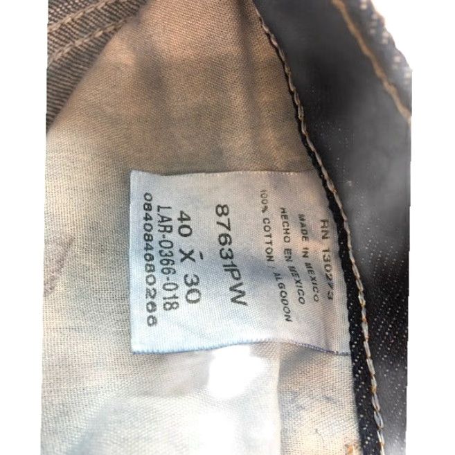 Wrangler Rustler Wrangler Mens Classic Fit Denim Blue Straight Jeans 40 Regular Waist 40 Inseam 30 Rise High 12in Belt Loops Pockets Denim Blue Size US 40 / EU 56 - 6 Thumbnail