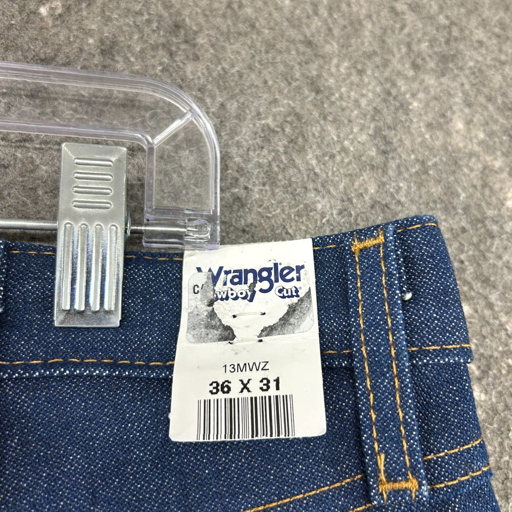 Wrangler Wrangler 13MWZ Jeans Mens 36x31 Blue Cowboy Cut Straight Dark Wash Western Rodeo 90s Cowboy Mens Regular Jeans Size US 36 / EU 52 - 3 Thumbnail
