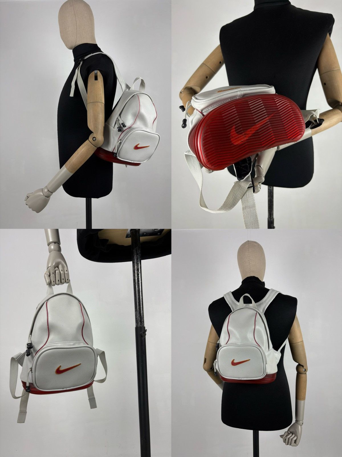 Nike Retro 90’s AIR Leather Bubble Double Big Swoosh Utility Backpack Mini Bag Size ONE SIZE - 1 Thumbnail