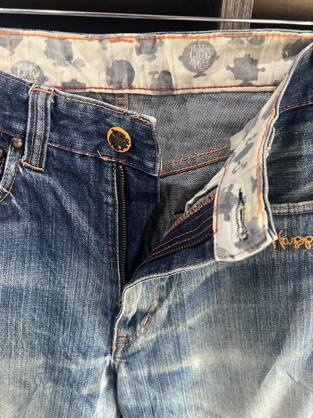 If Six Was Nine 🔥Mr Men Little Miss Multipockets Distressed Denim Size US 30 / EU 46 - 14 Thumbnail