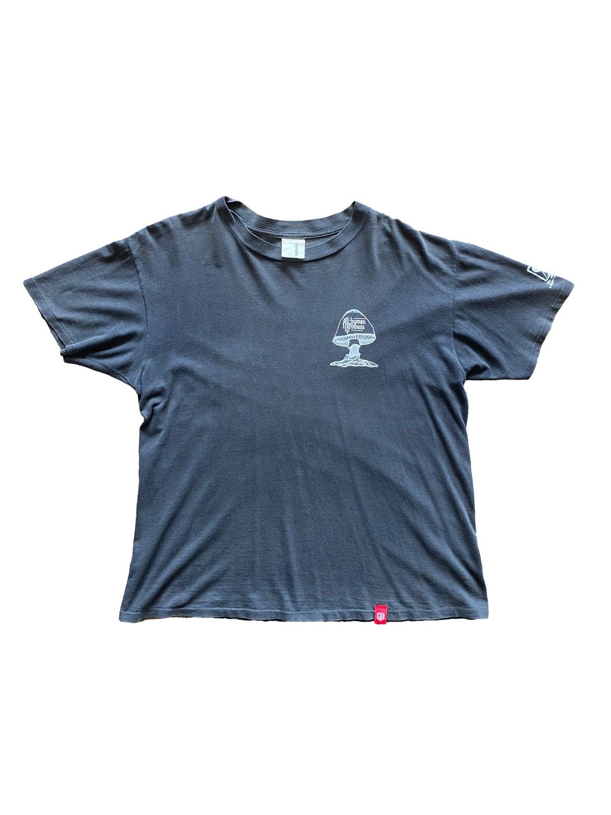 image of General Research 1998 All Humans Are Brothers T in Grey, Men's (Size Medium)