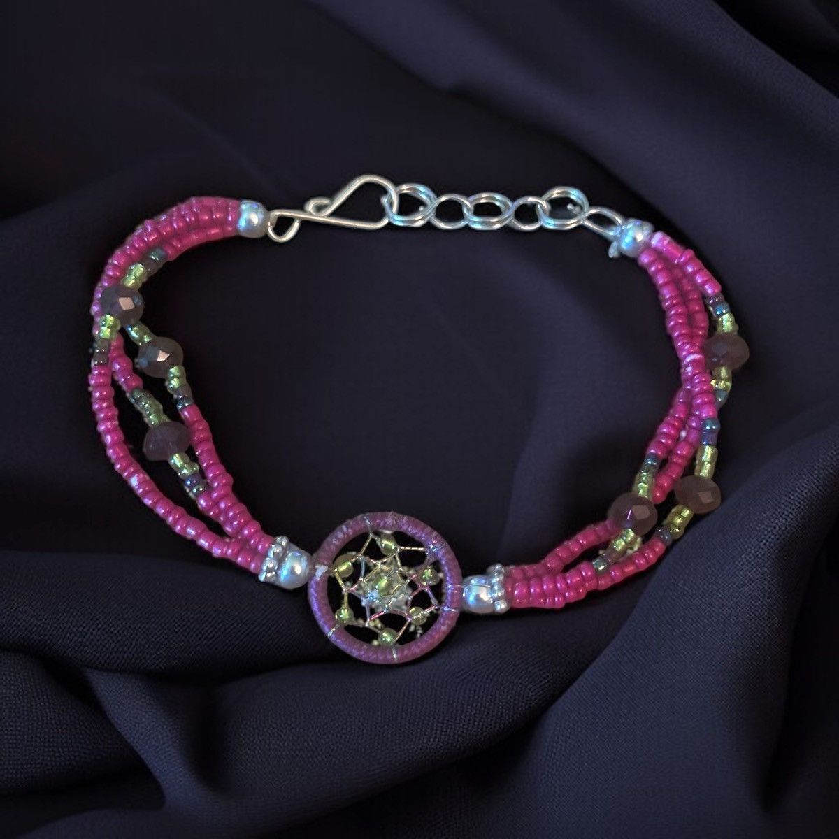Other Pink multi strand seed bead dream catcher bracelet Size ONE SIZE - 1 Thumbnail