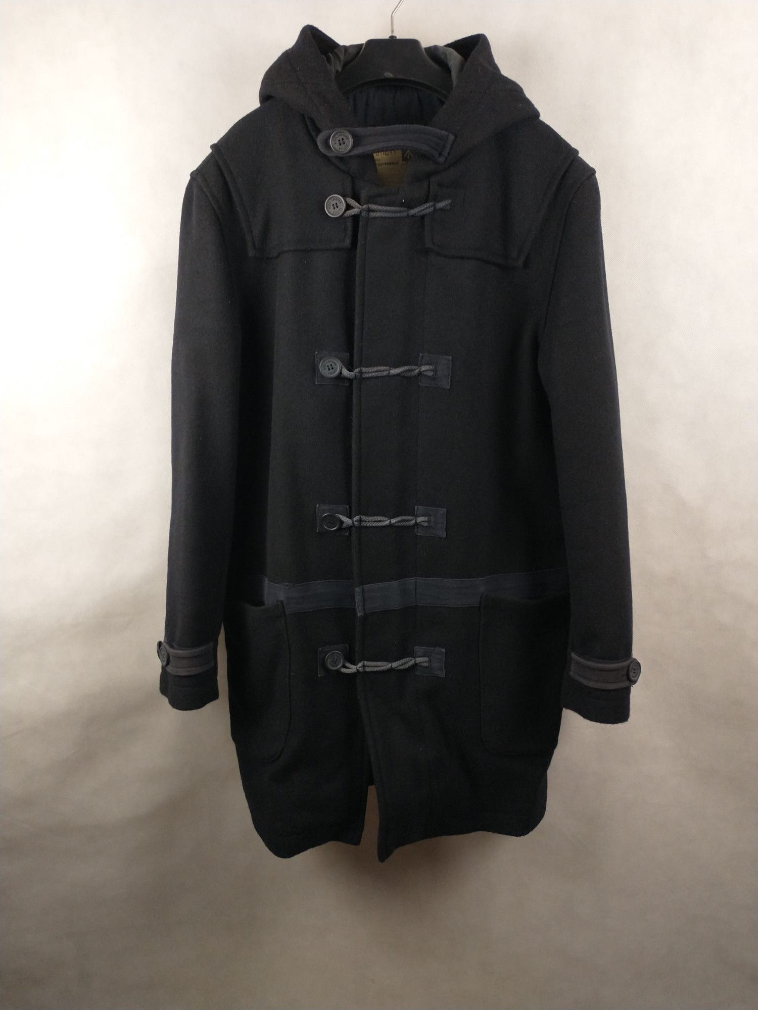Nigel Cabourn Nigel Cabourn Utility Wool Hooded Coat Size M Navy Mens Size US M / EU 48-50 / 2 - 1 Thumbnail
